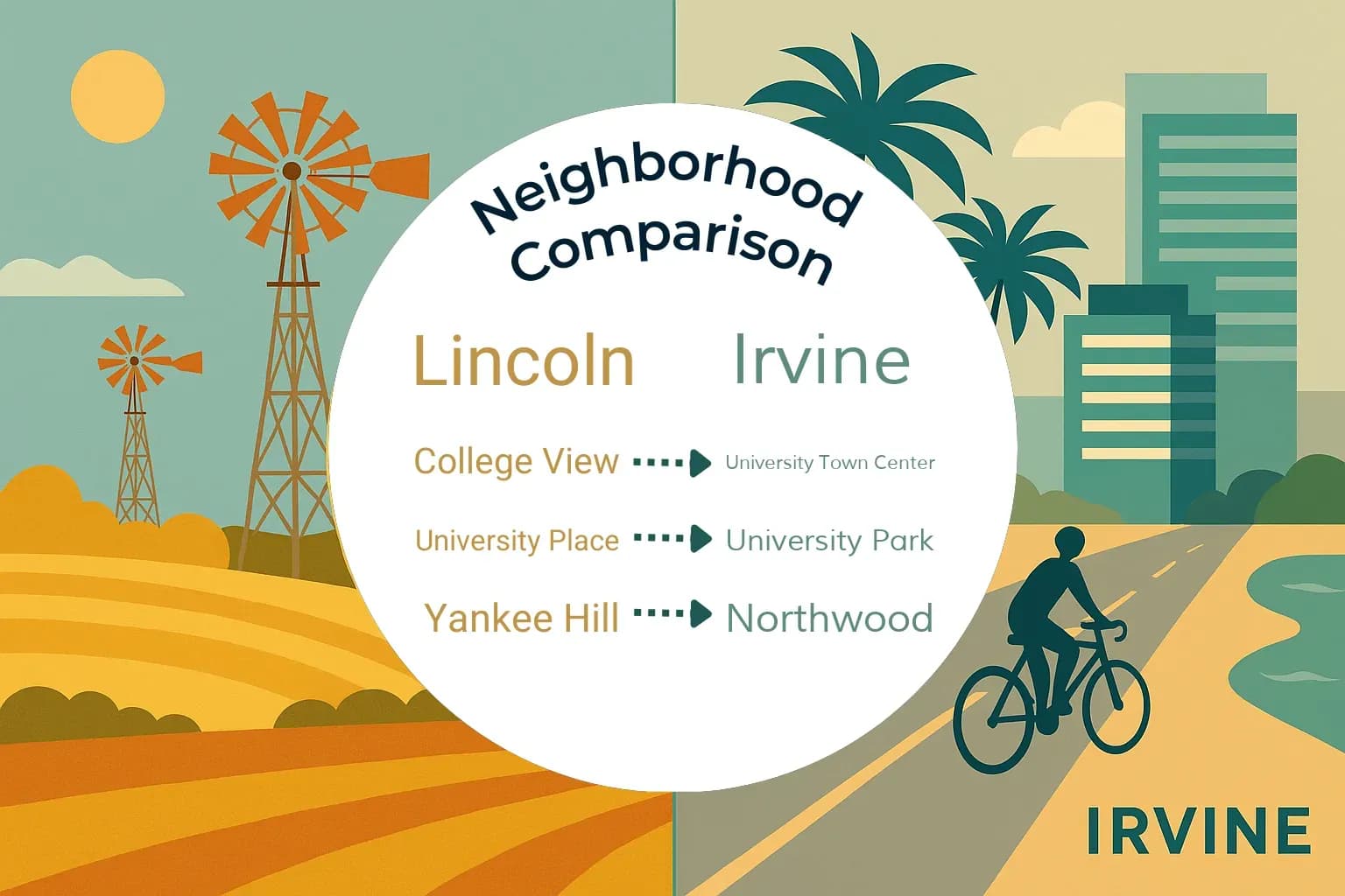 Lincoln vs Irvine Neighborhood Comparison