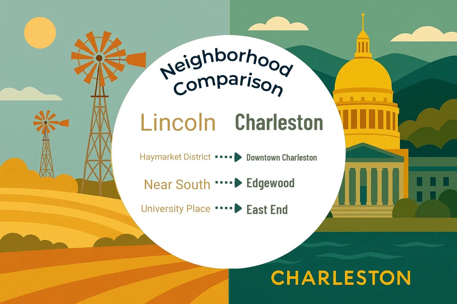 Lincoln vs Charleston Neighborhood Comparison