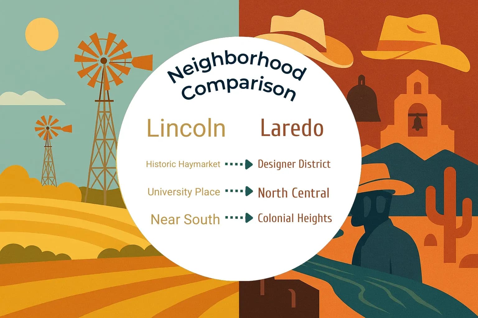 Lincoln vs Laredo Neighborhood Comparison