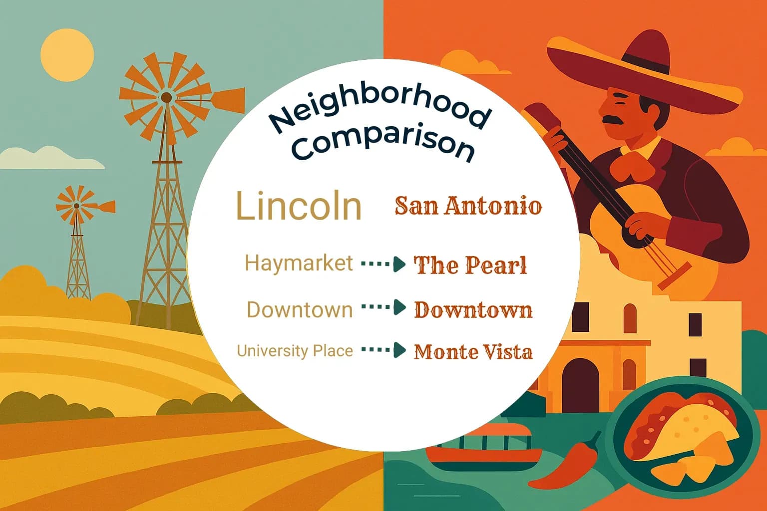 Lincoln vs San Antonio Neighborhood Comparison