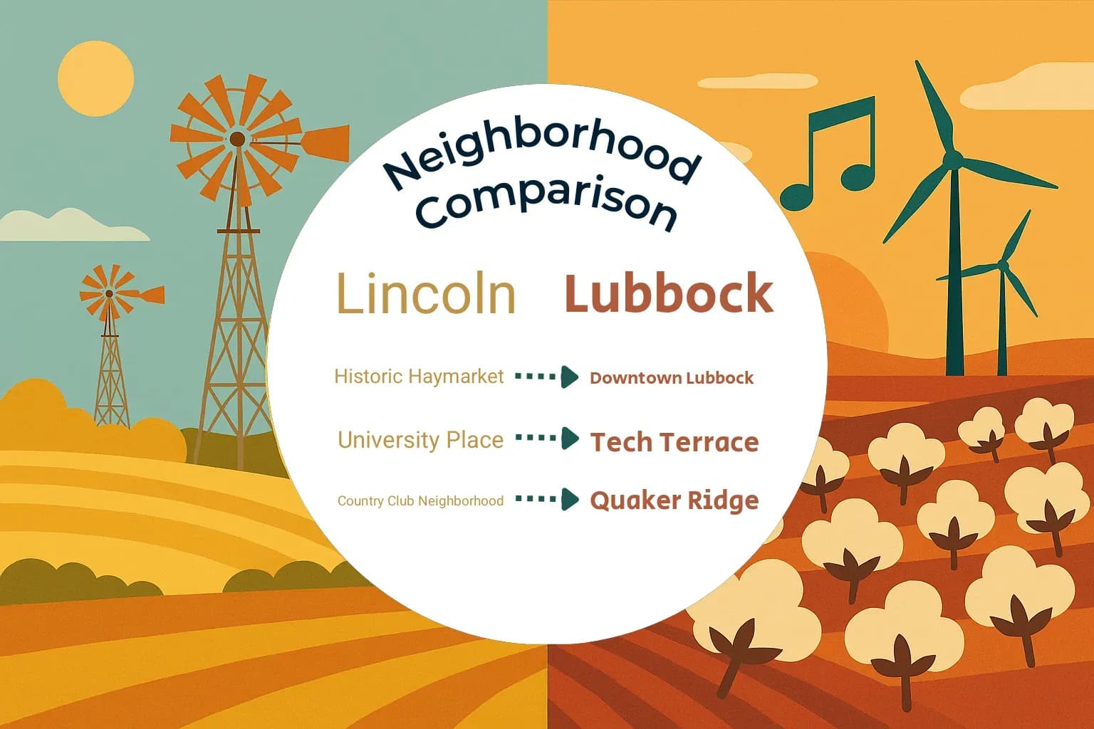 Lincoln vs Lubbock Neighborhood Comparison