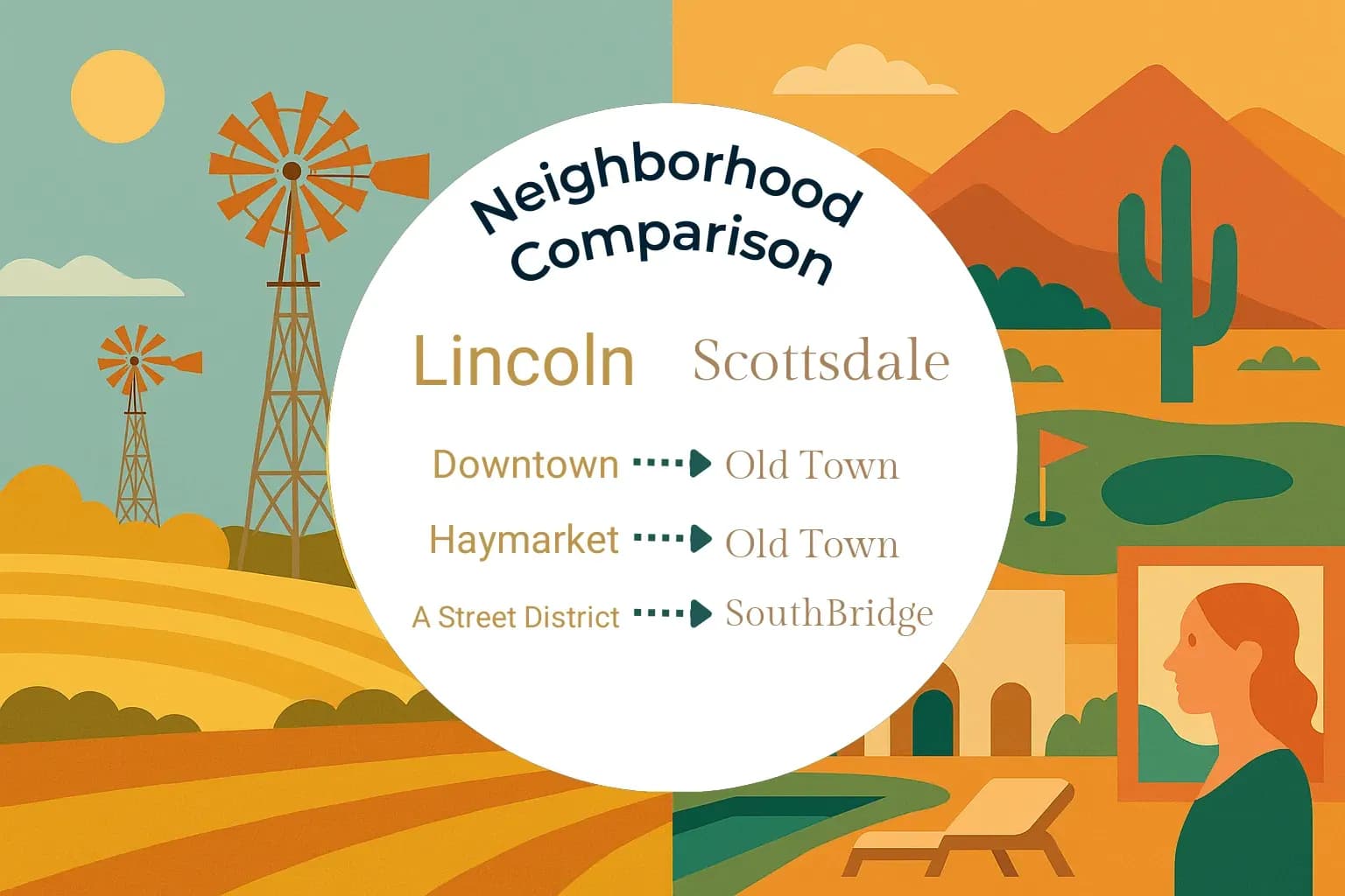 Lincoln vs Scottsdale Neighborhood Comparison