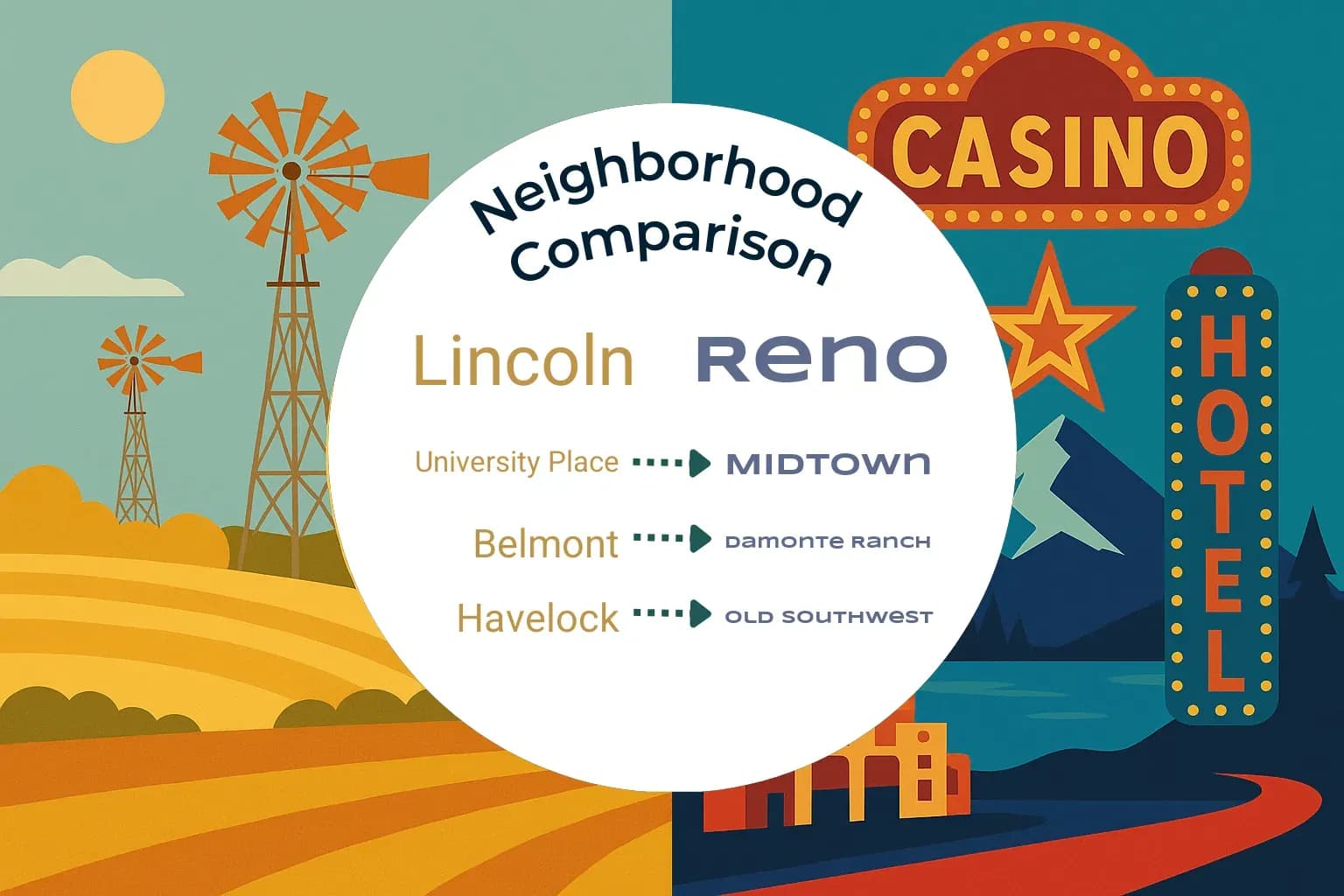 Lincoln vs Reno Neighborhood Comparison