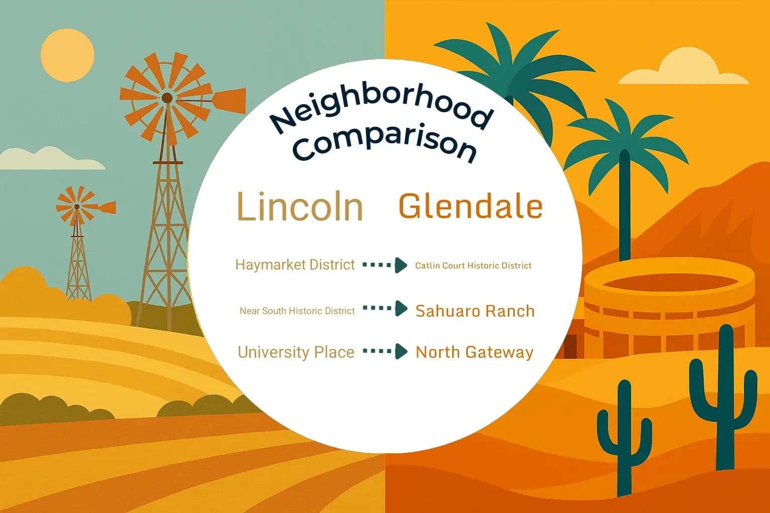 Lincoln vs Glendale Neighborhood Comparison