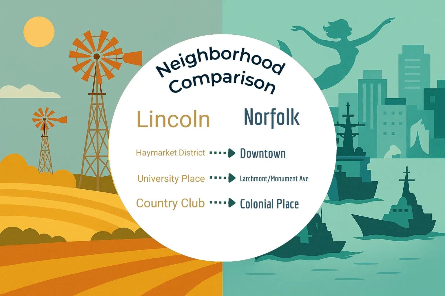 Lincoln vs Norfolk Neighborhood Comparison