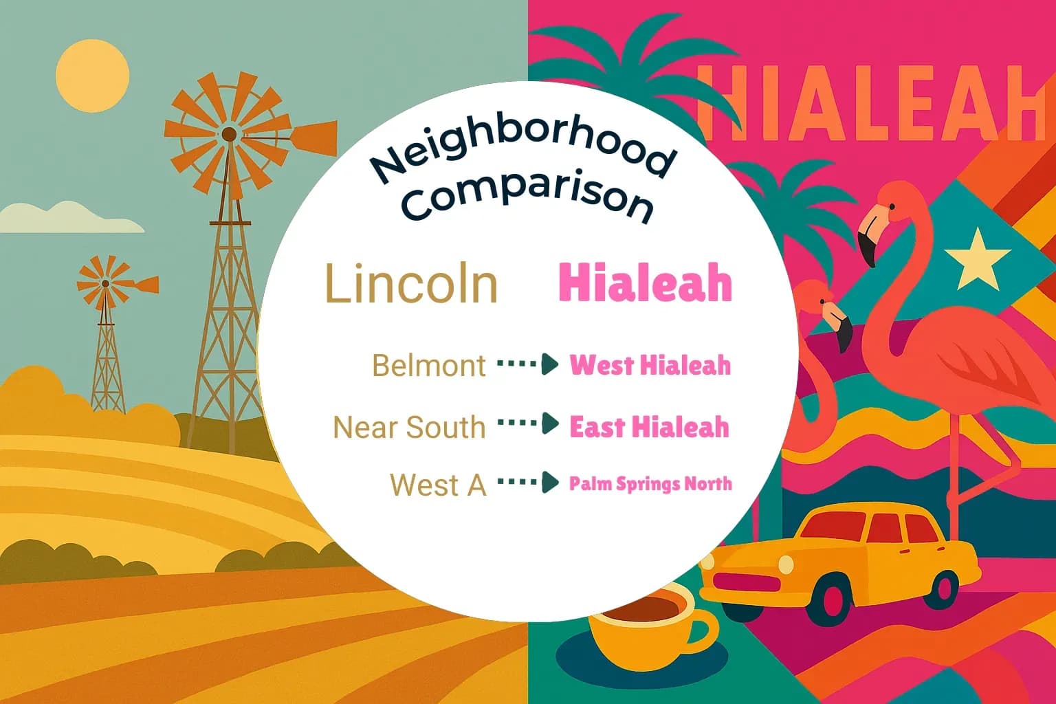Lincoln vs Hialeah Neighborhood Comparison