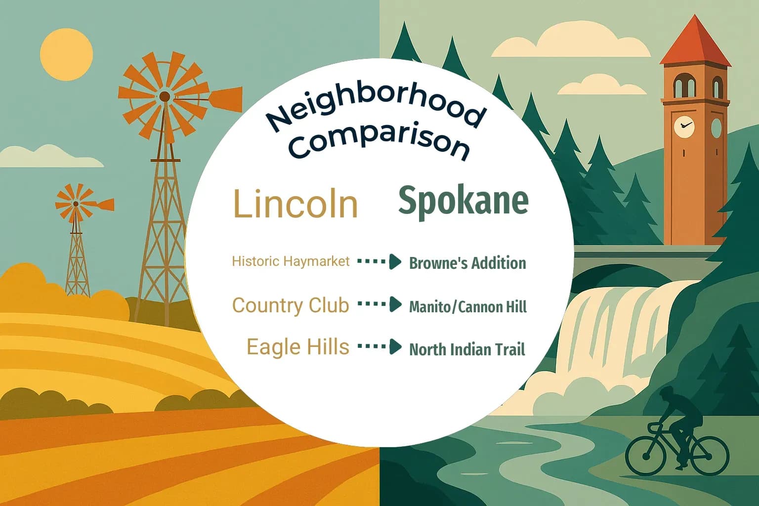 Lincoln vs Spokane Neighborhood Comparison
