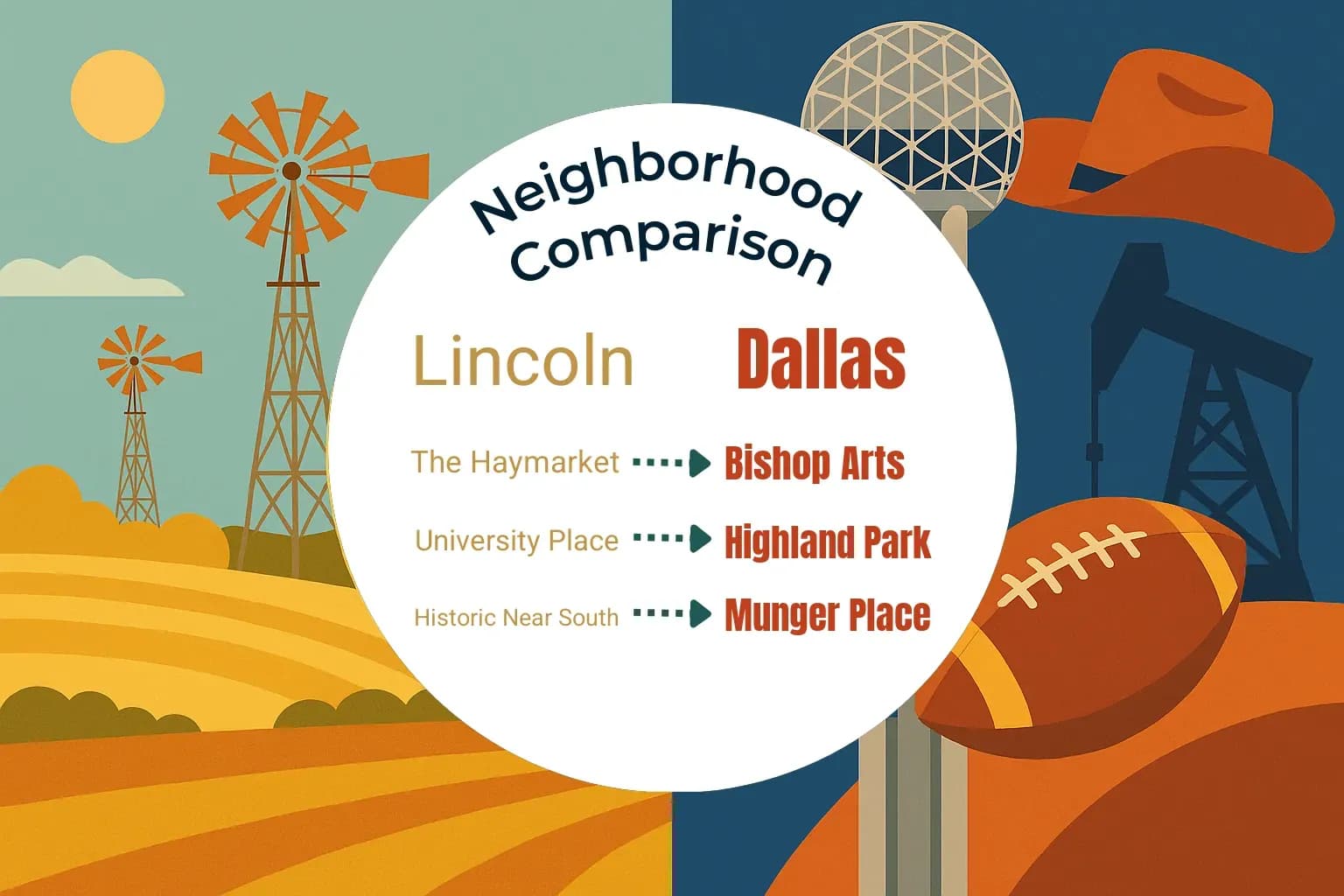 Lincoln vs Dallas Neighborhood Comparison