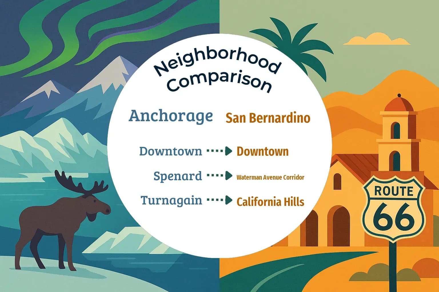 Anchorage vs San Bernardino Neighborhood Comparison