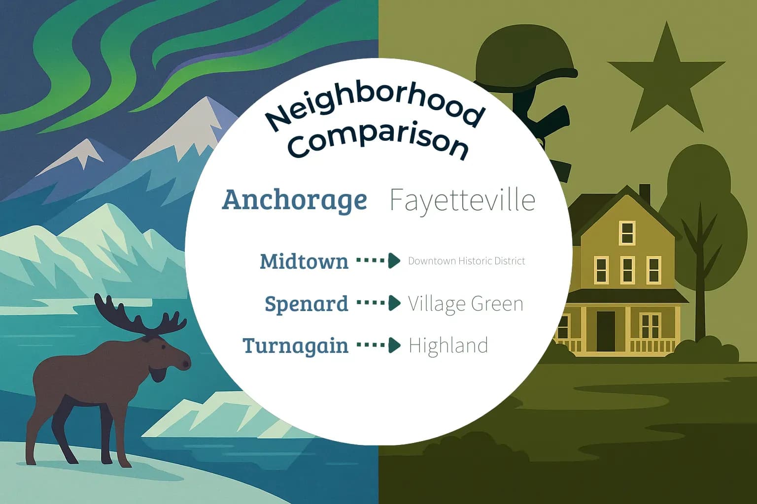 Anchorage vs Fayetteville Neighborhood Comparison