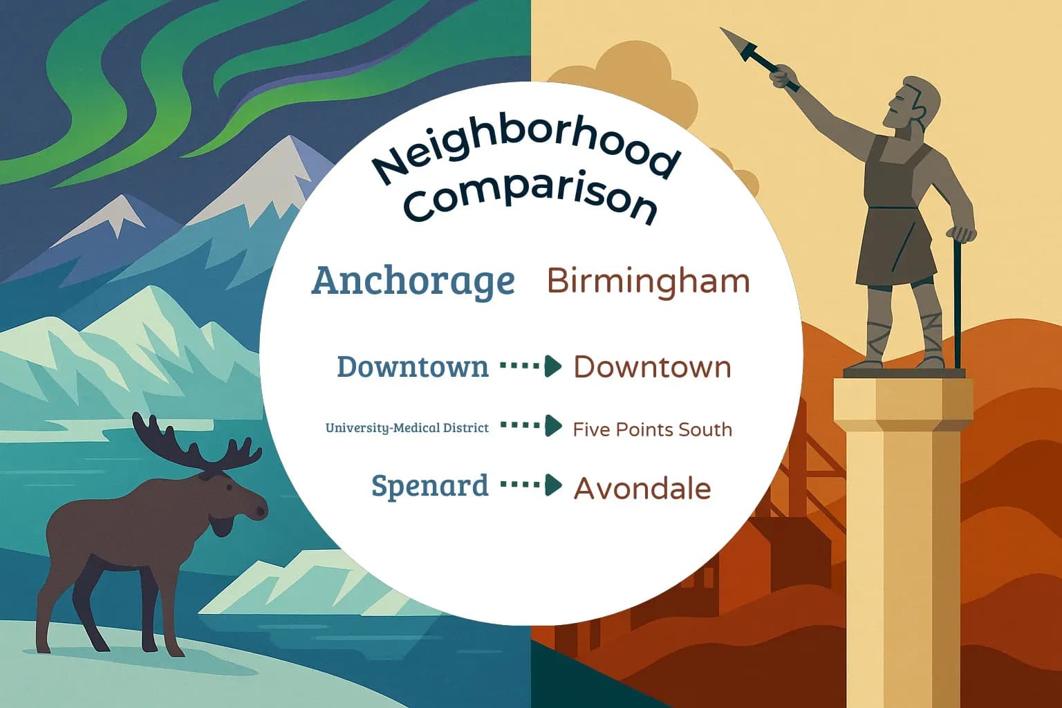 Anchorage vs Birmingham Neighborhood Comparison