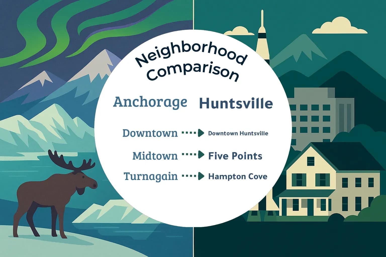 Anchorage vs Huntsville Neighborhood Comparison