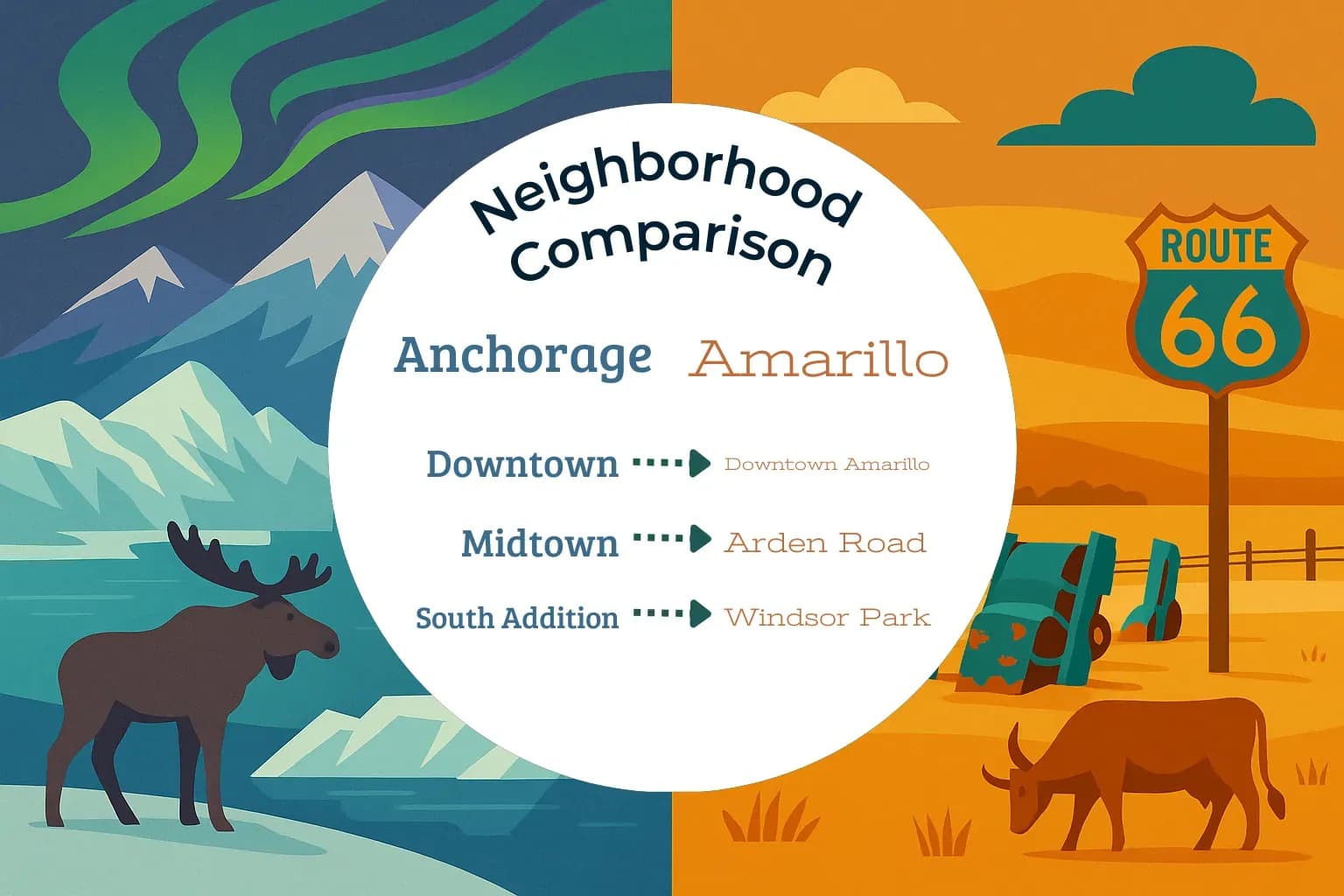 Anchorage vs Amarillo Neighborhood Comparison