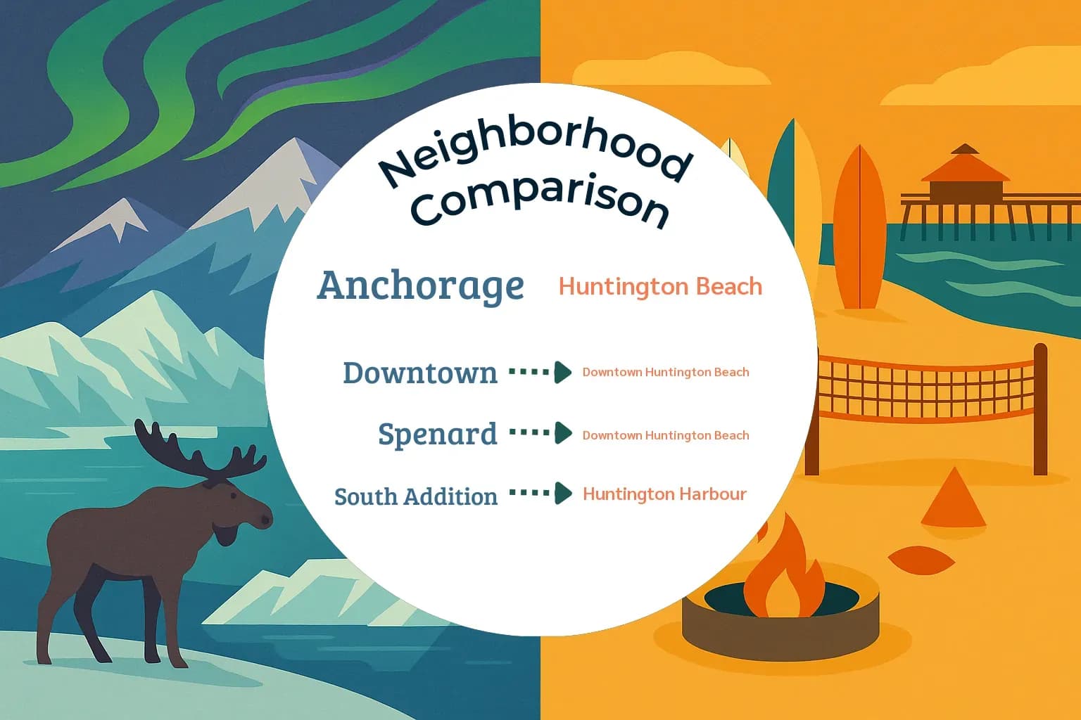 Anchorage vs Huntington Beach Neighborhood Comparison