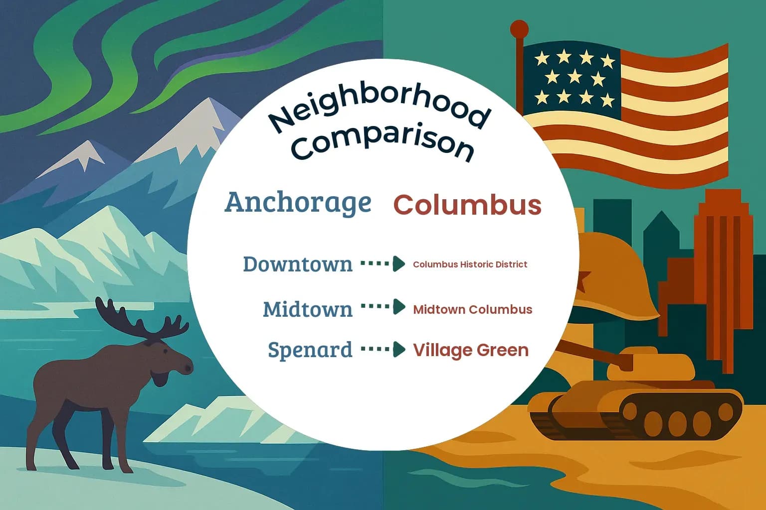 Anchorage vs Columbus Neighborhood Comparison