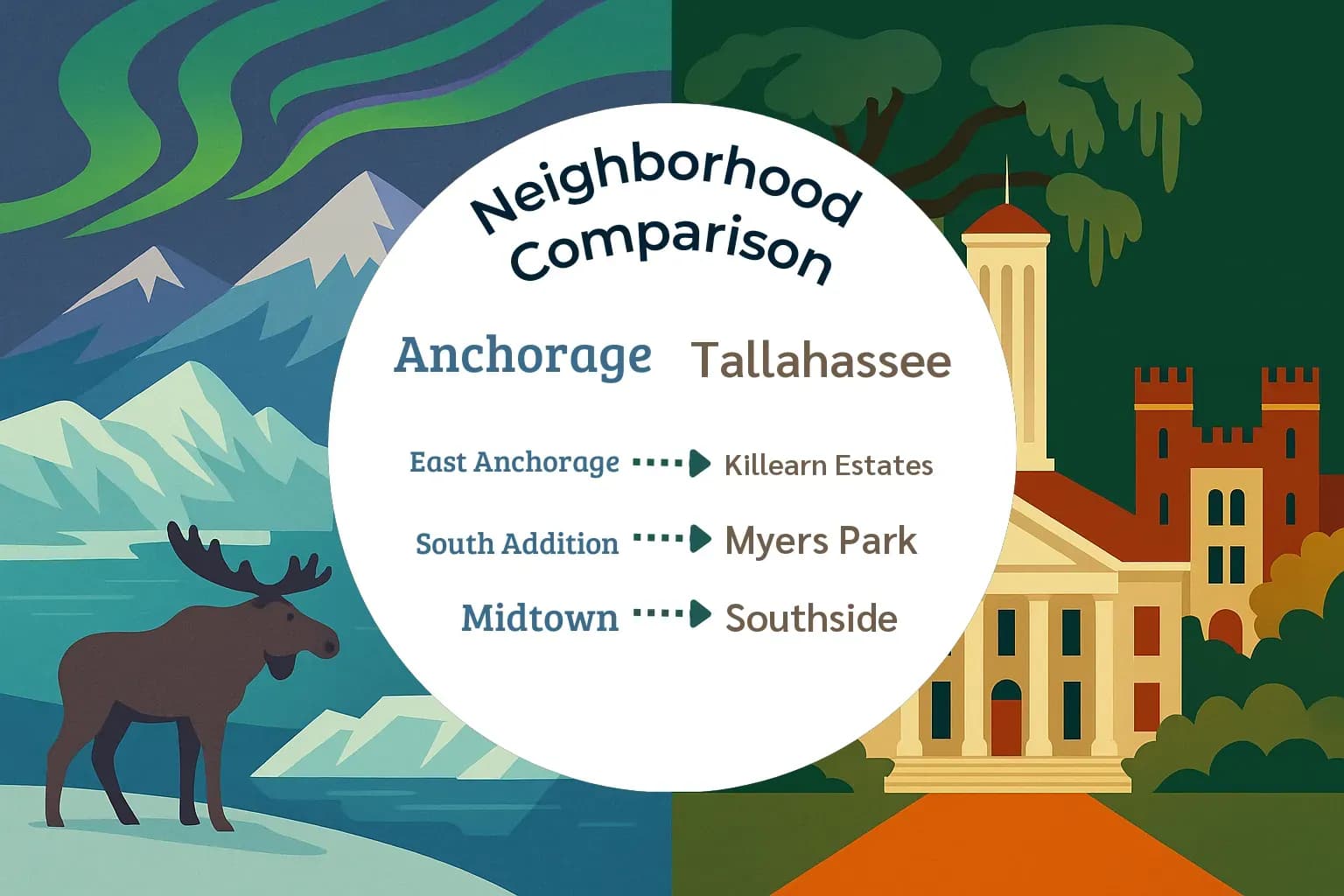 Anchorage vs Tallahassee Neighborhood Comparison