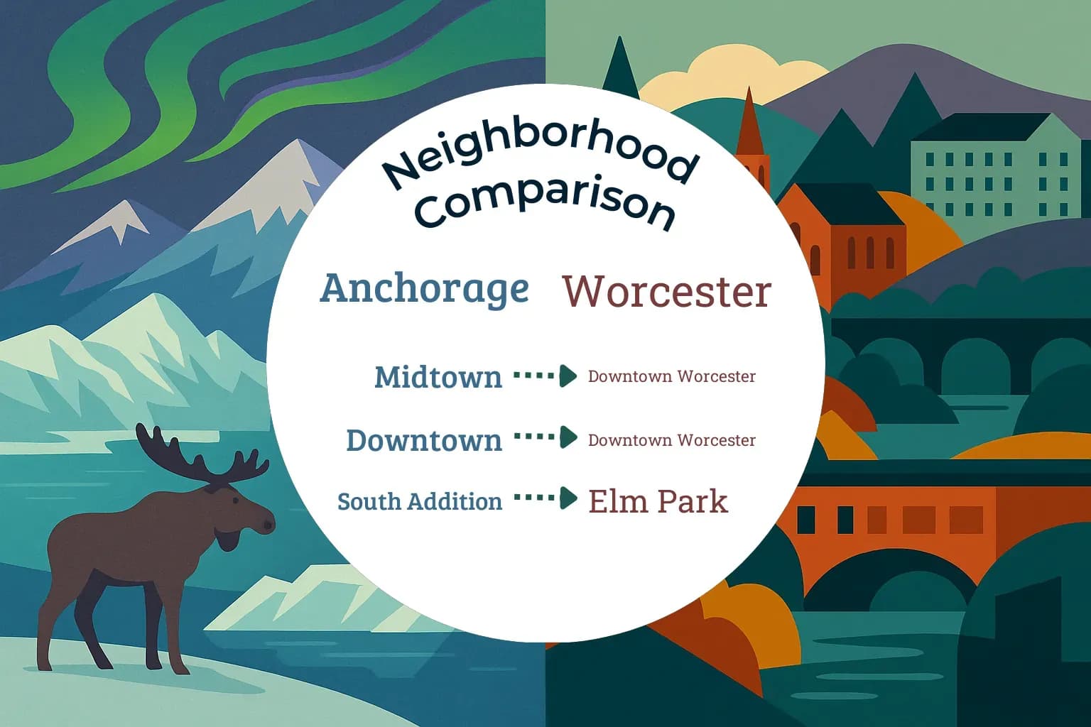 Anchorage vs Worcester Neighborhood Comparison