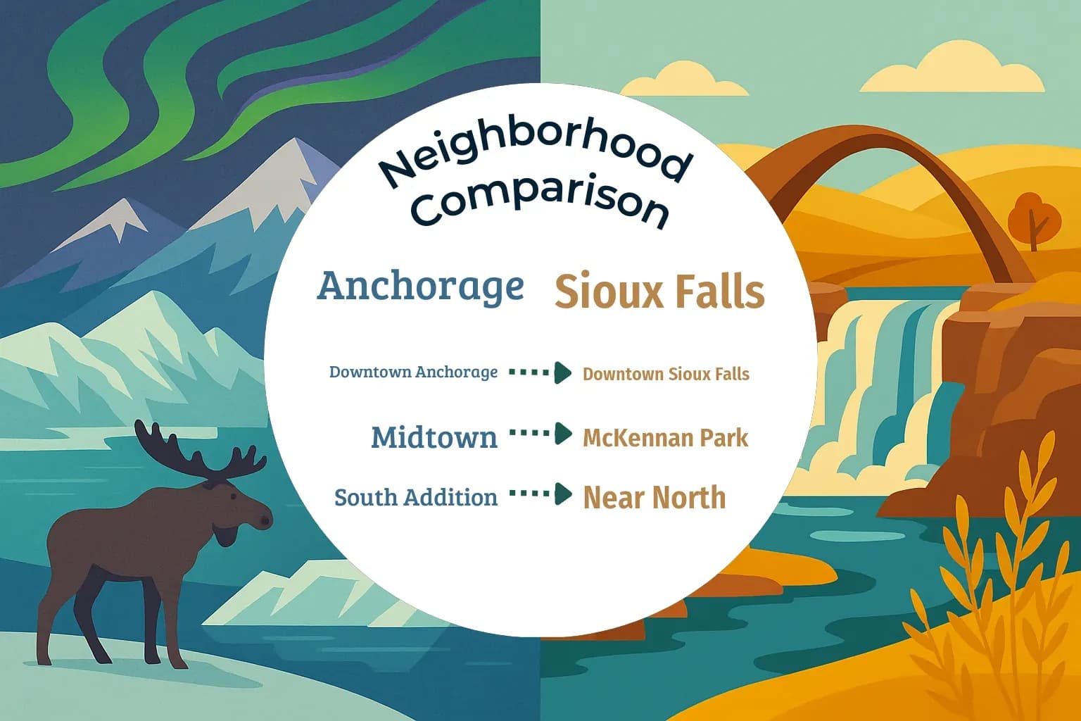 Anchorage vs Sioux Falls Neighborhood Comparison