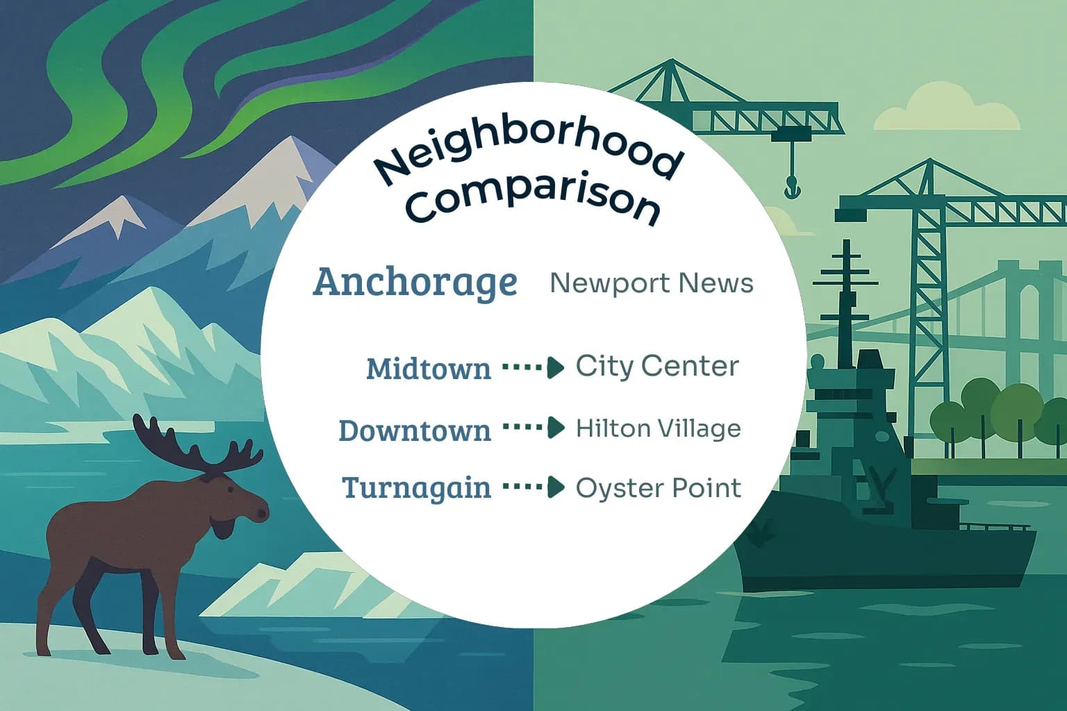 Anchorage vs Newport News Neighborhood Comparison