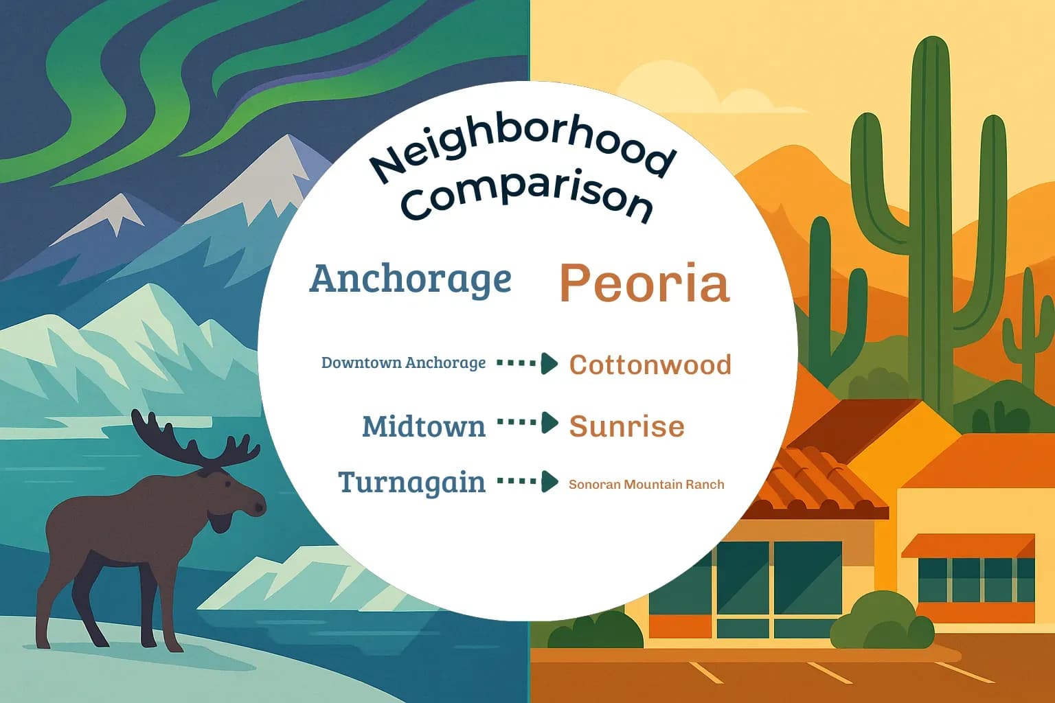 Anchorage vs Peoria Neighborhood Comparison