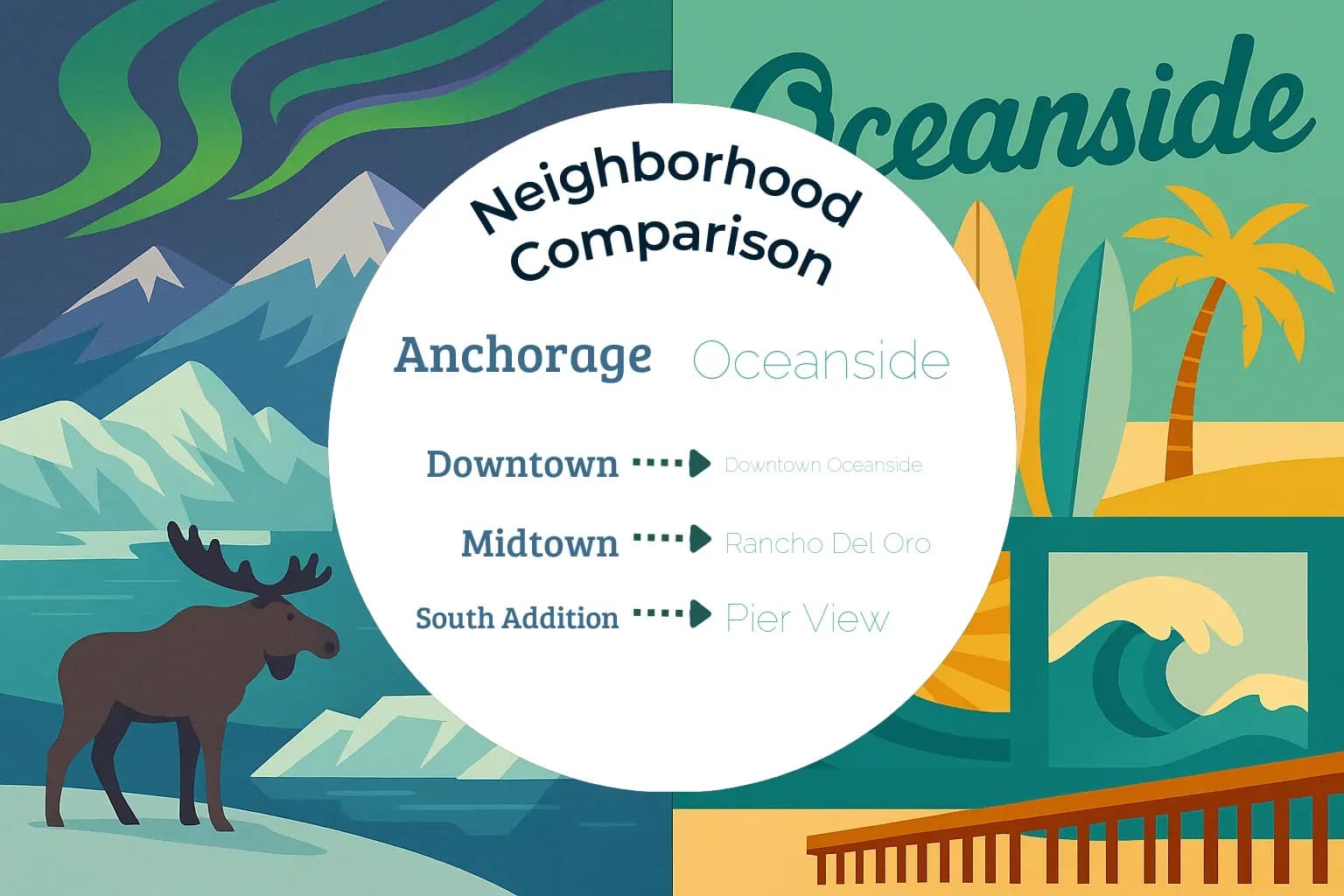 Anchorage vs Oceanside Neighborhood Comparison