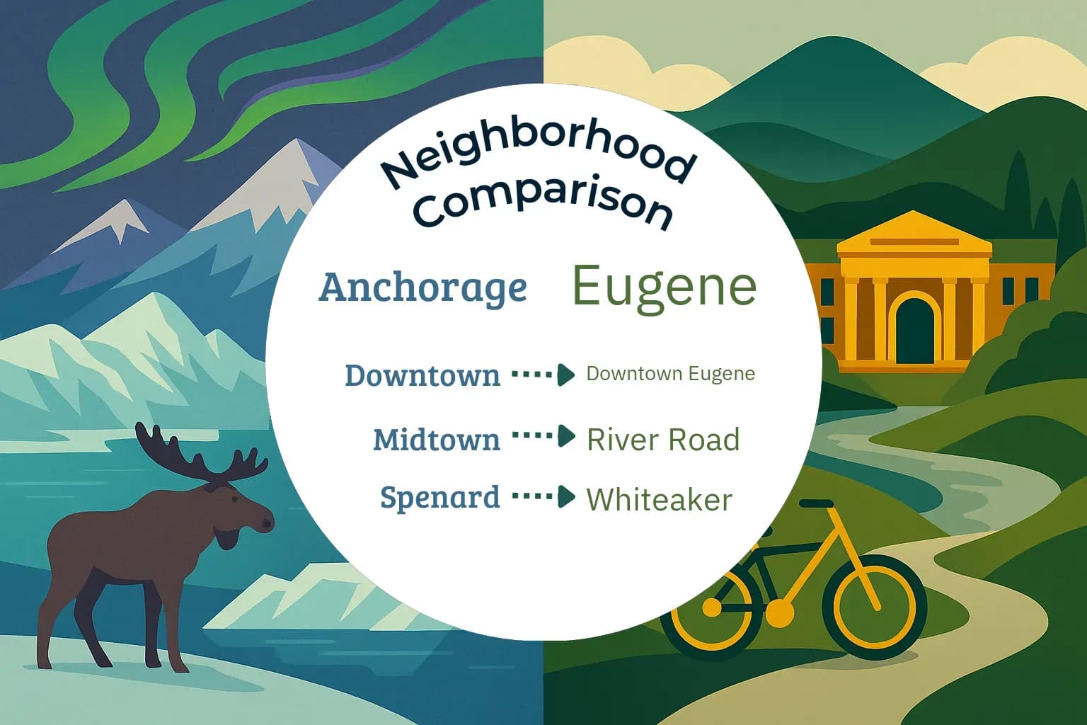 Anchorage vs Eugene Neighborhood Comparison