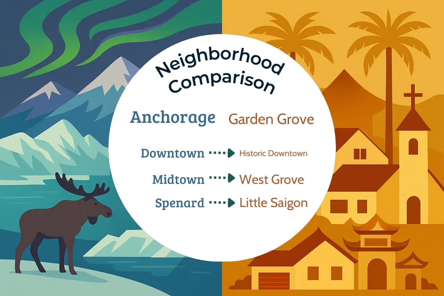 Anchorage vs Garden Grove Neighborhood Comparison