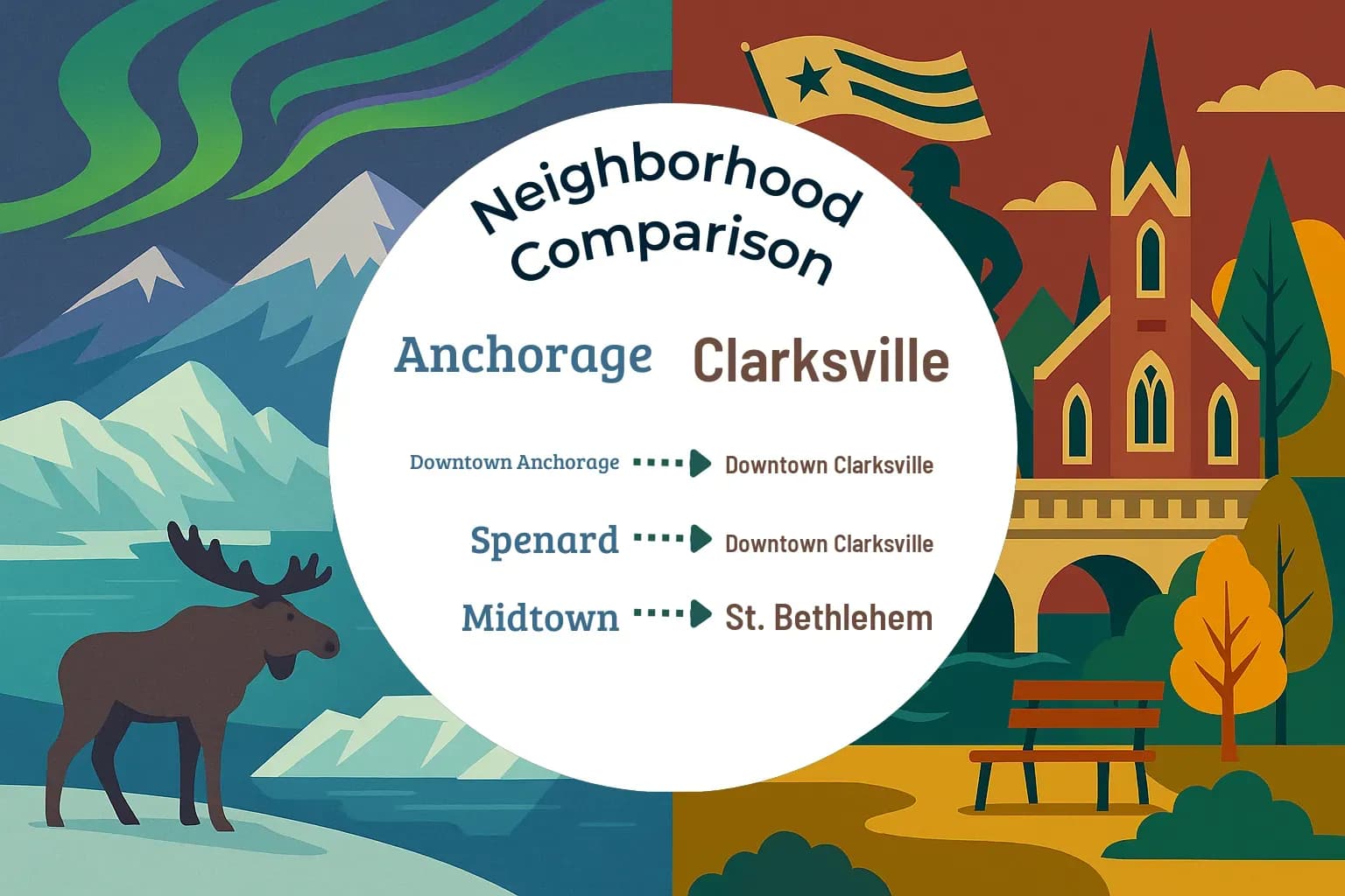 Anchorage vs Clarksville Neighborhood Comparison