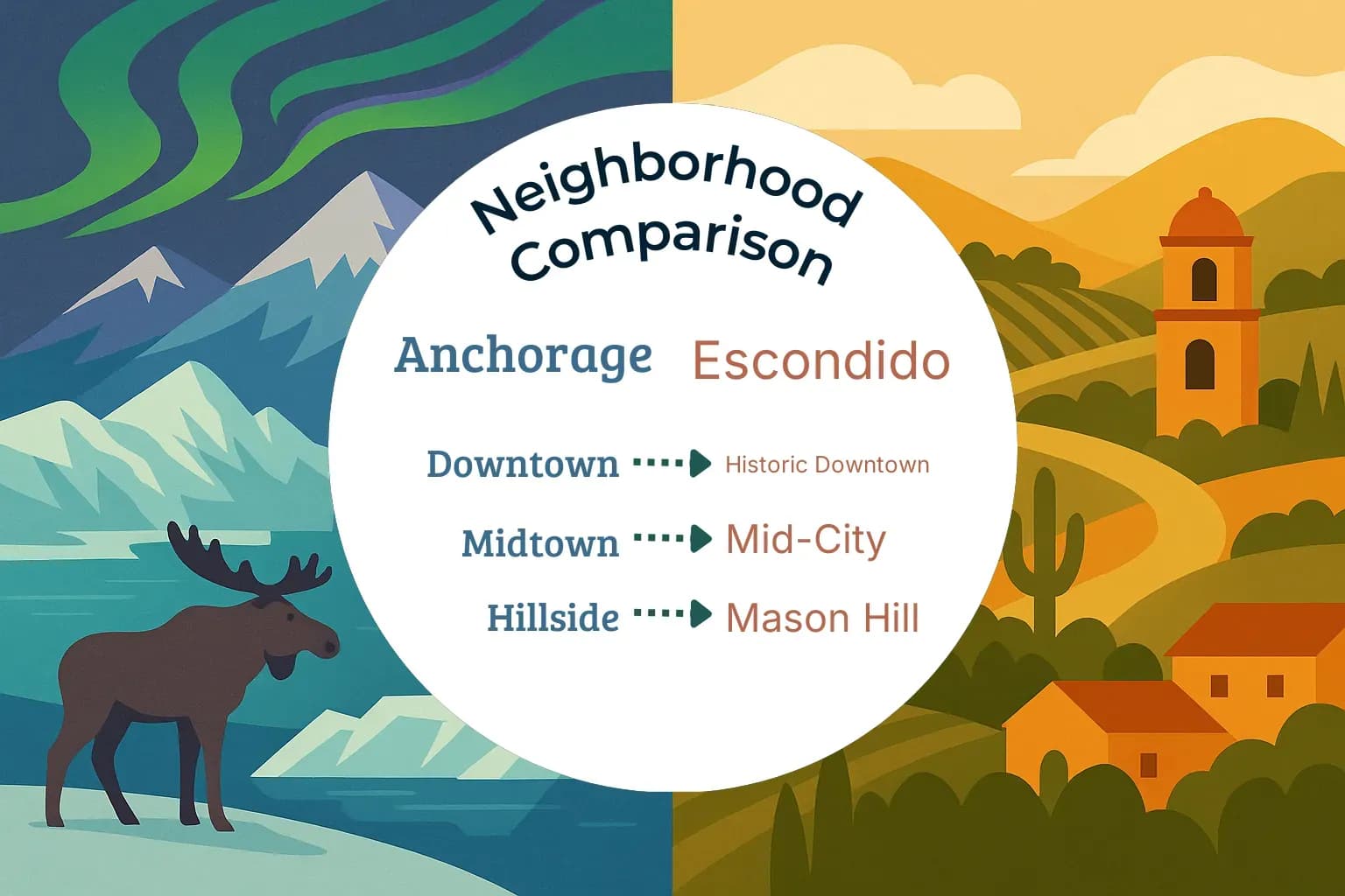 Anchorage vs Escondido Neighborhood Comparison