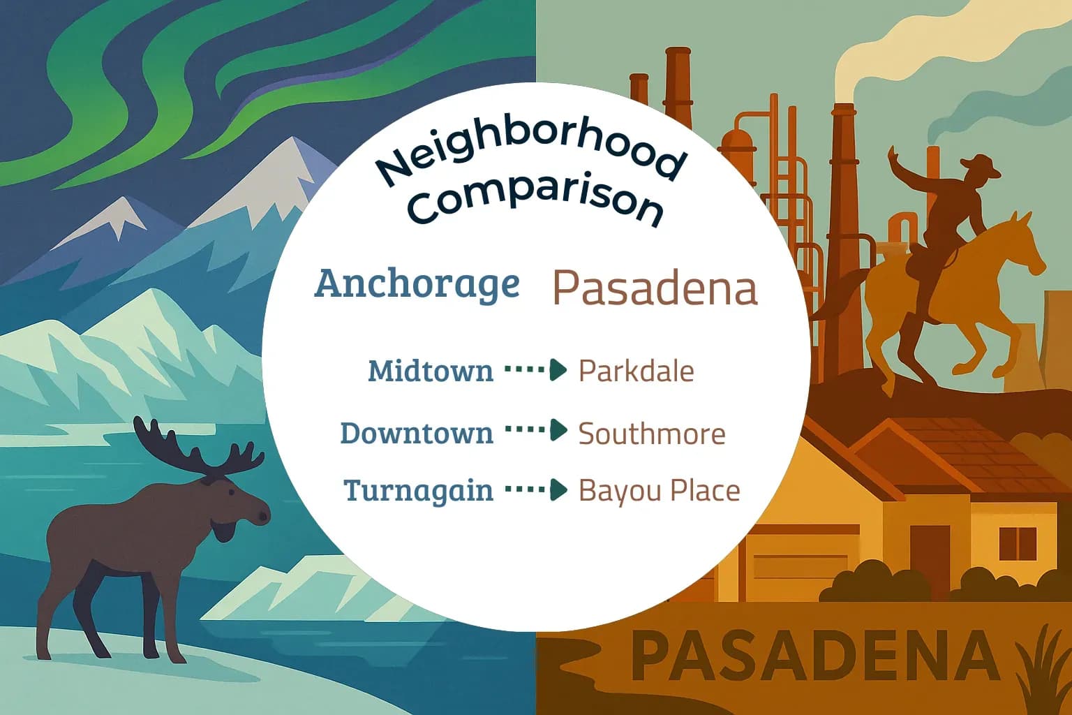 Anchorage vs Pasadena Neighborhood Comparison