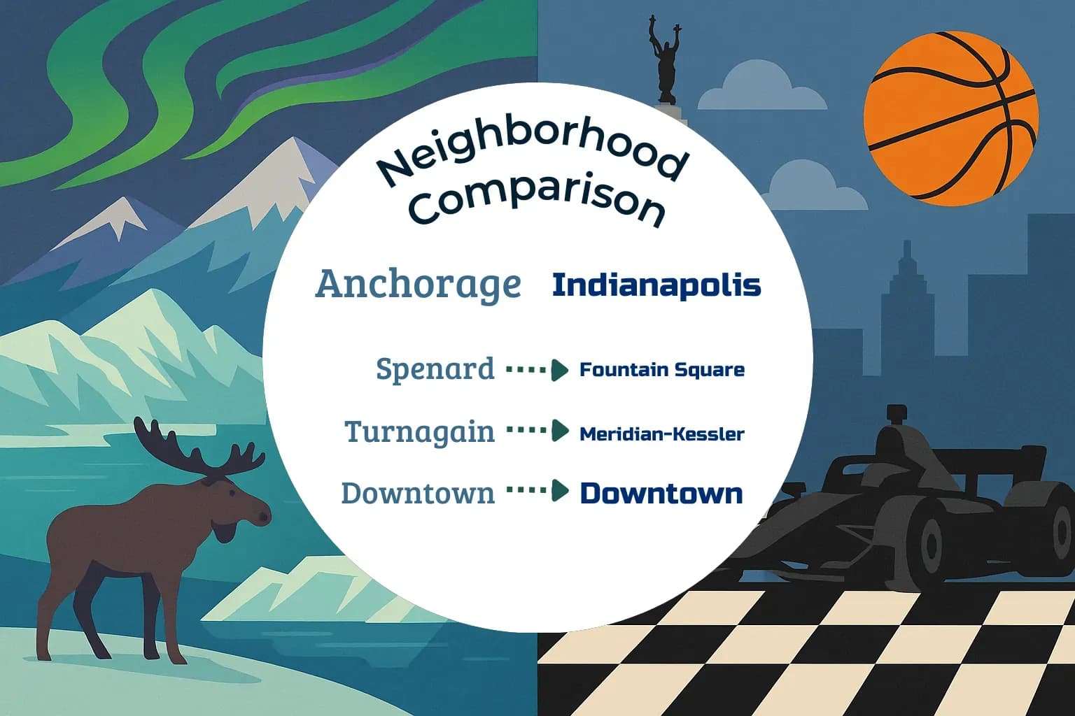 Anchorage vs Indianapolis Neighborhood Comparison