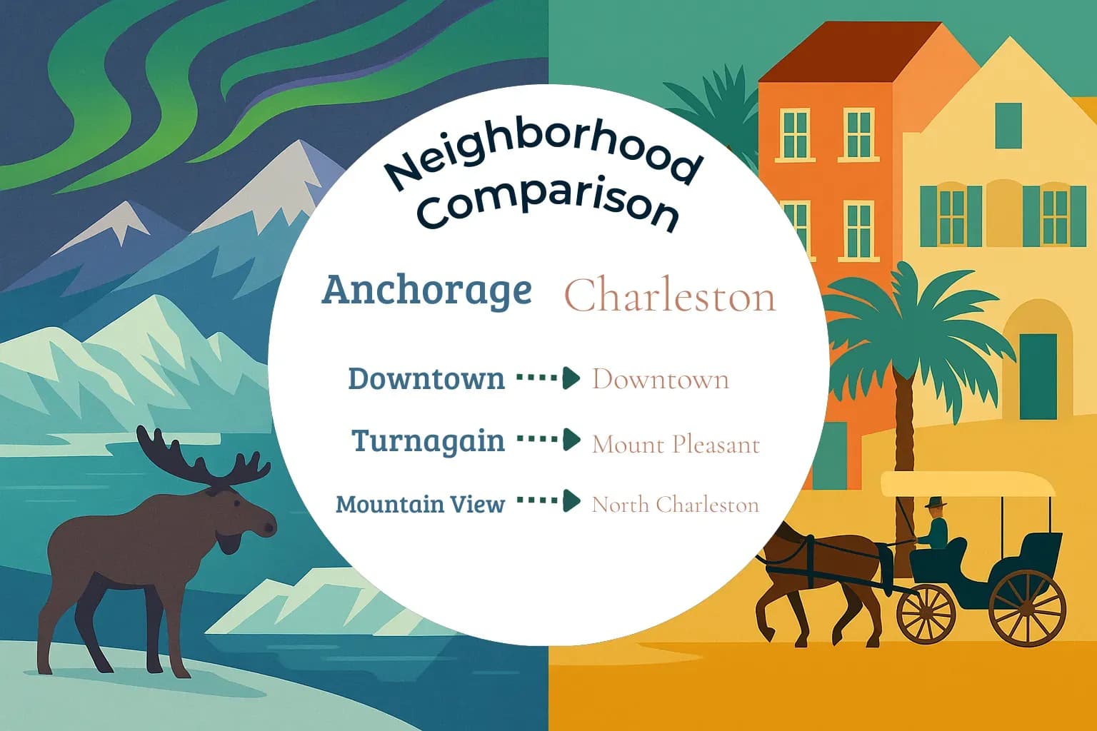 Anchorage vs Charleston Neighborhood Comparison