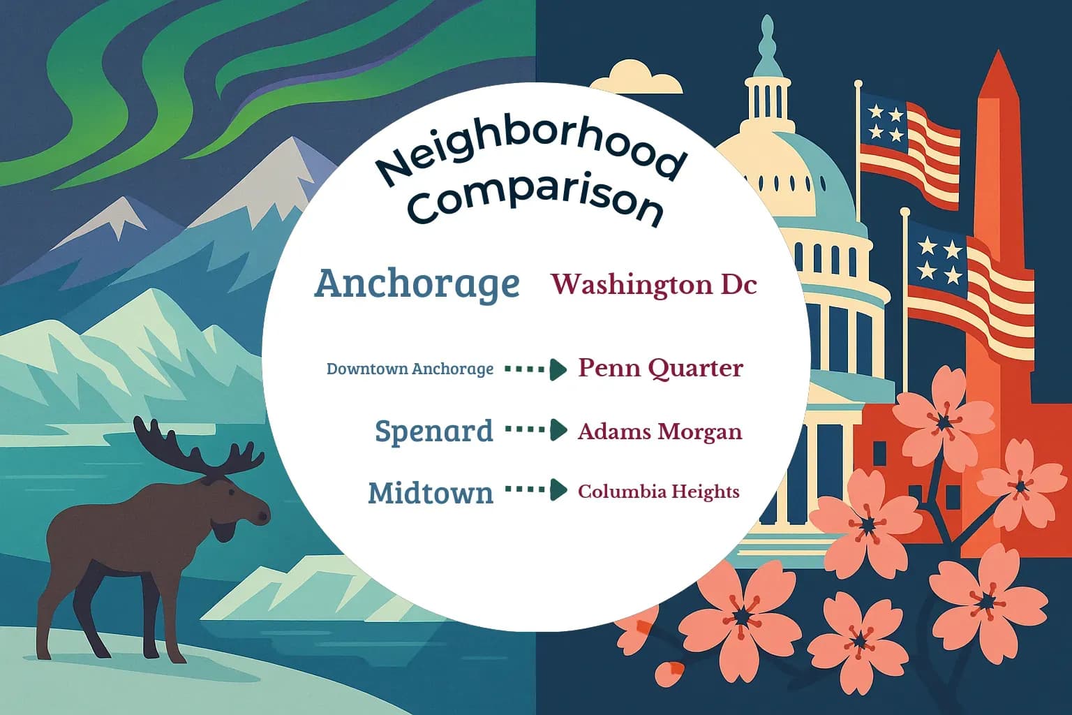 Anchorage vs Washington DC Neighborhood Comparison