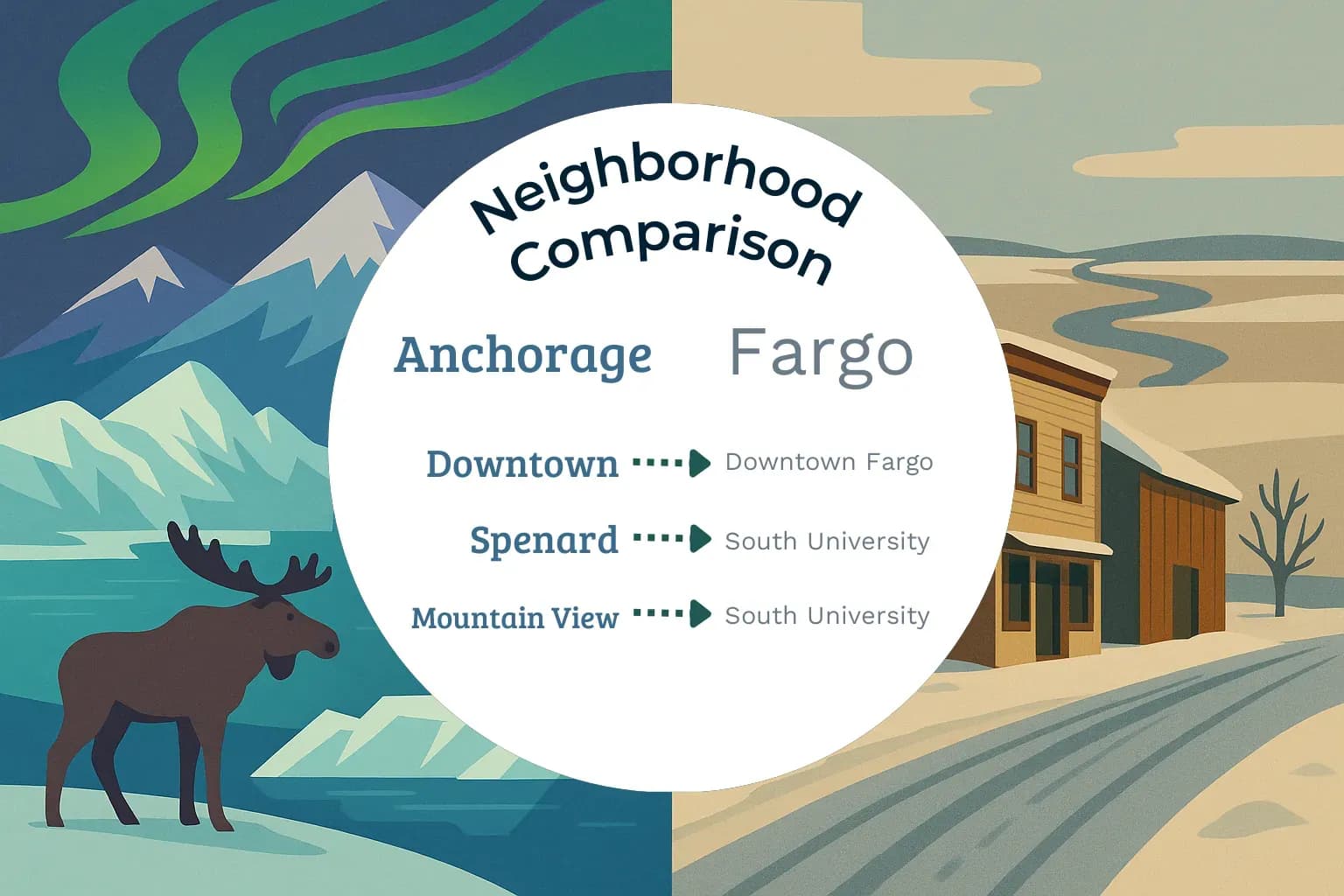 Anchorage vs Fargo Neighborhood Comparison
