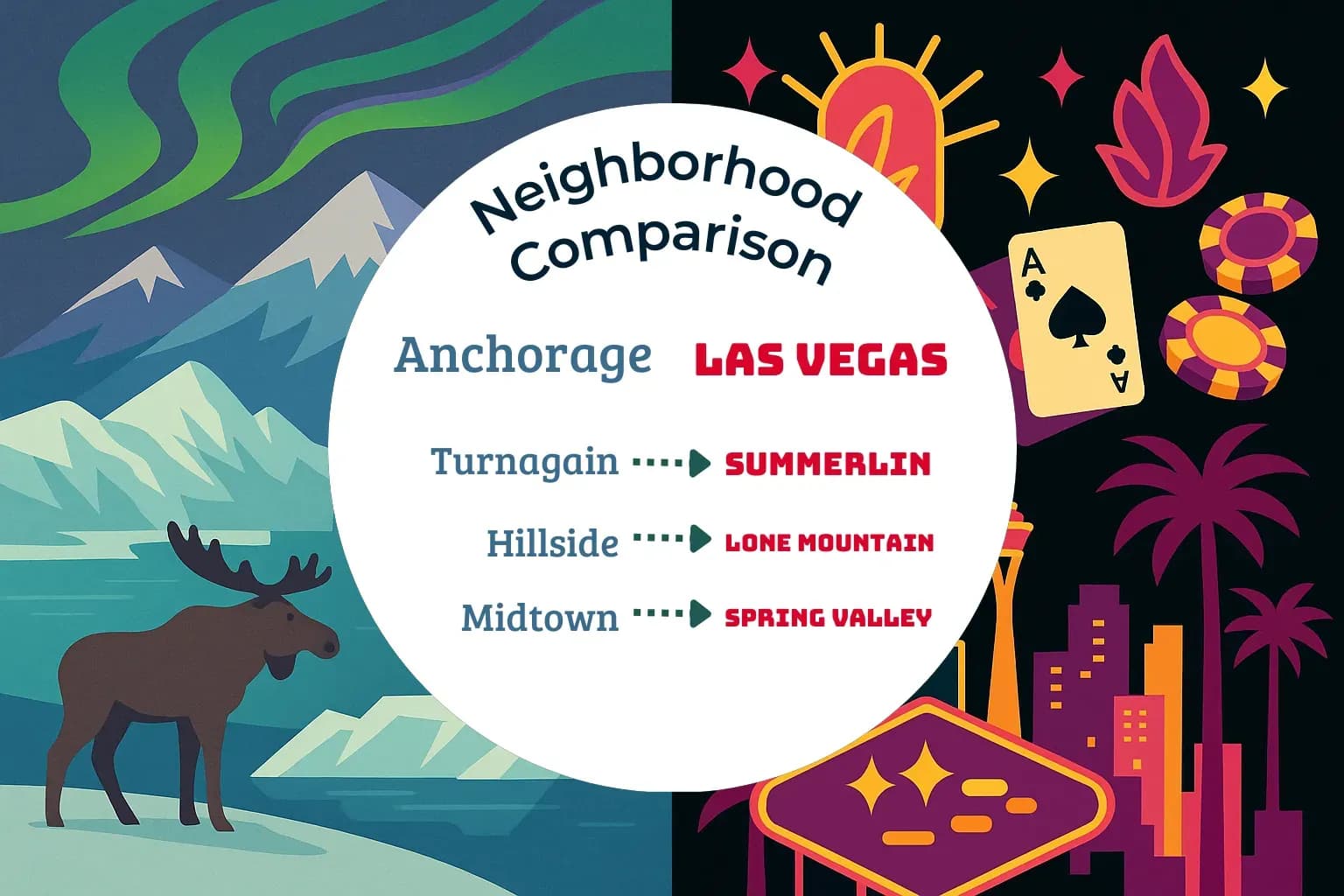 Anchorage vs Las Vegas Neighborhood Comparison