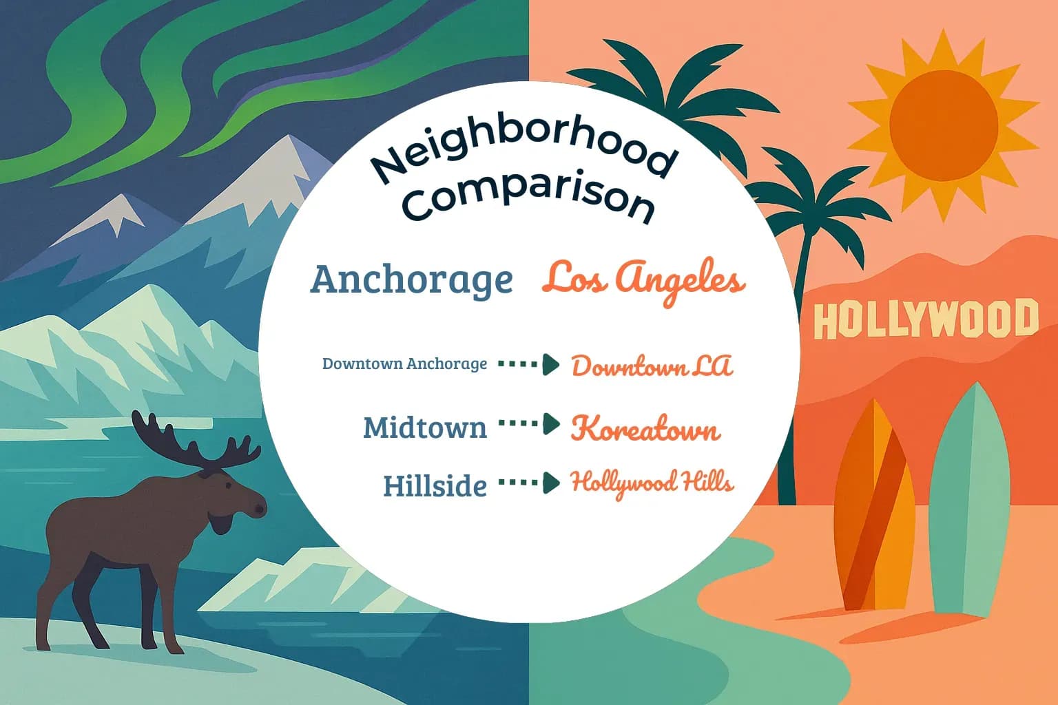 Anchorage vs Los Angeles Neighborhood Comparison