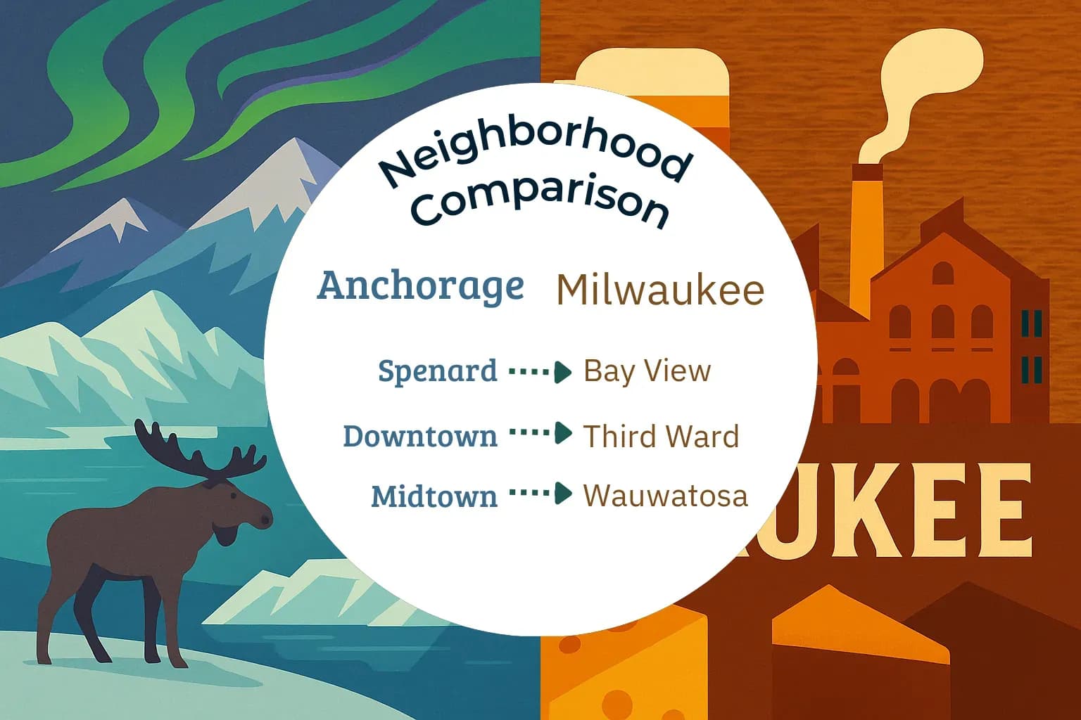 Anchorage vs Milwaukee Neighborhood Comparison