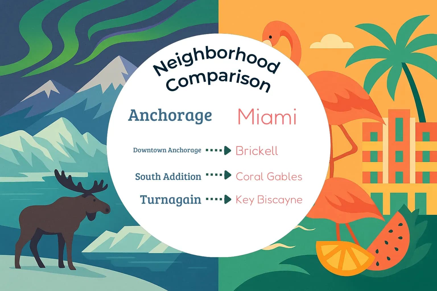 Anchorage vs Miami Neighborhood Comparison