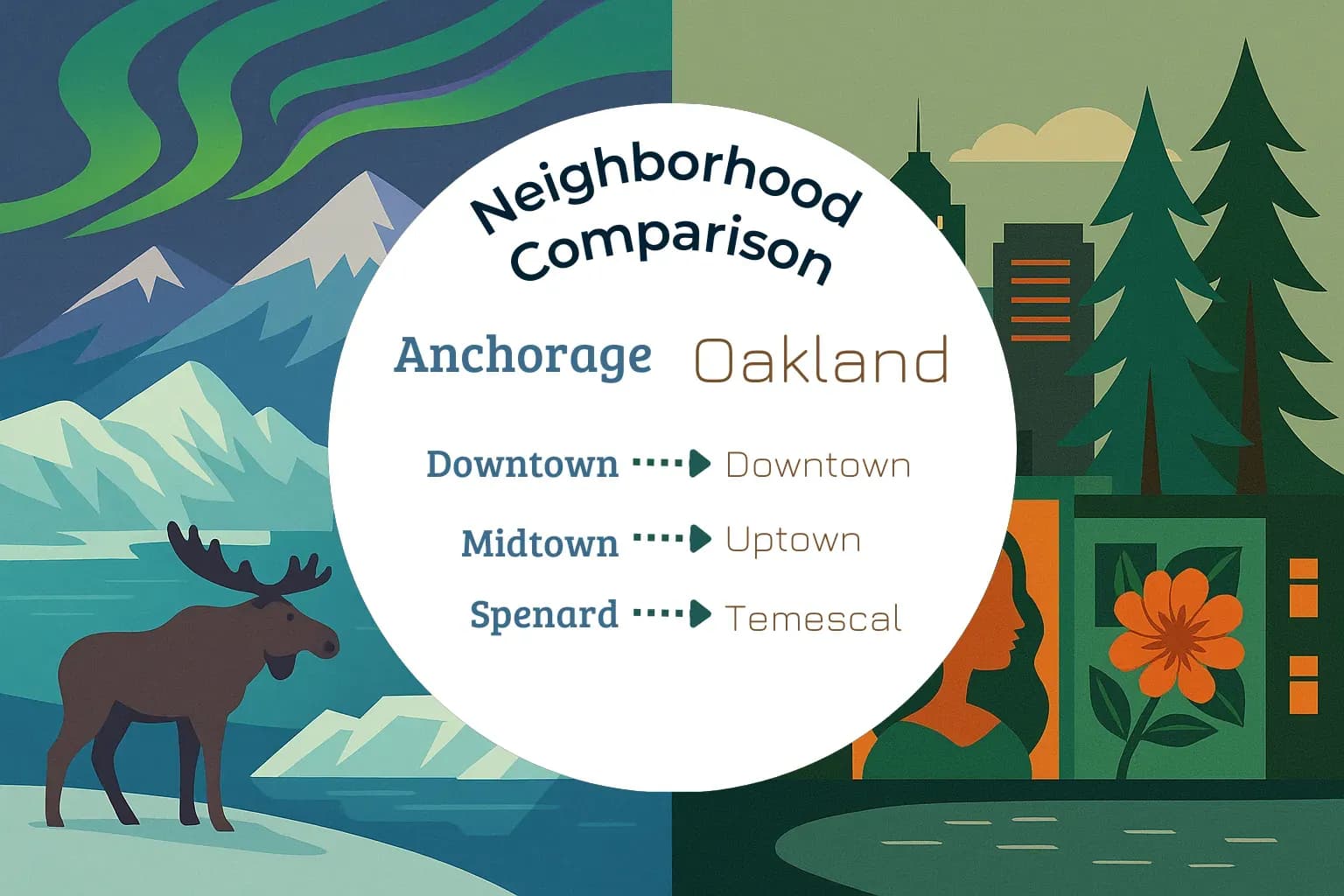 Anchorage vs Oakland Neighborhood Comparison
