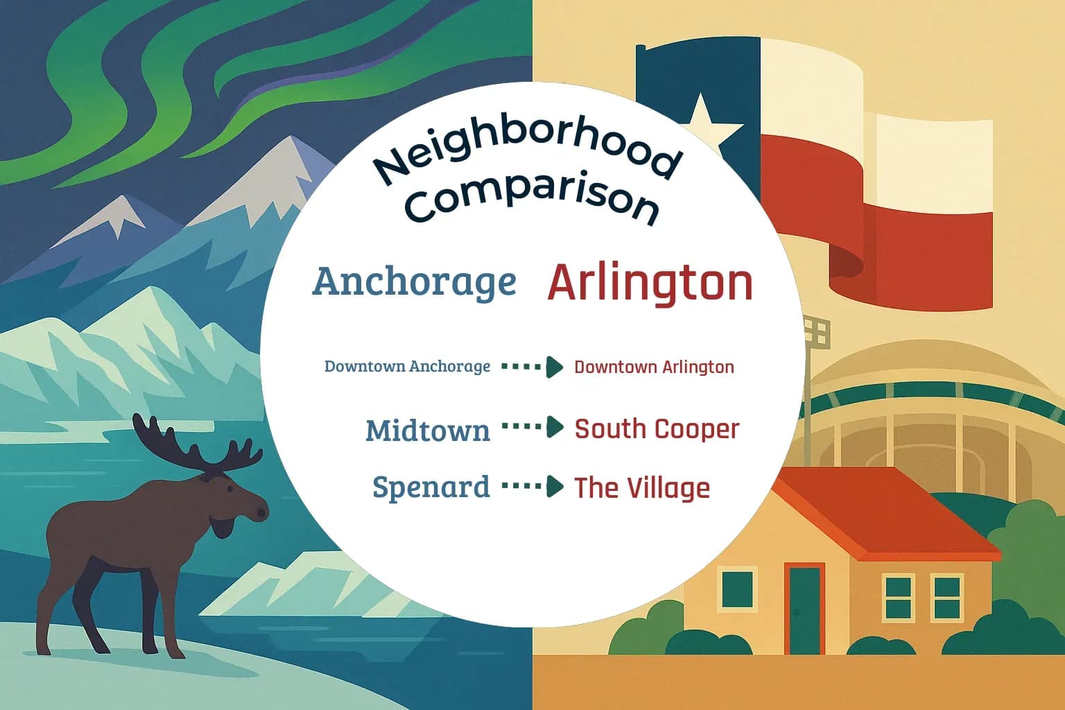 Anchorage vs Arlington Neighborhood Comparison