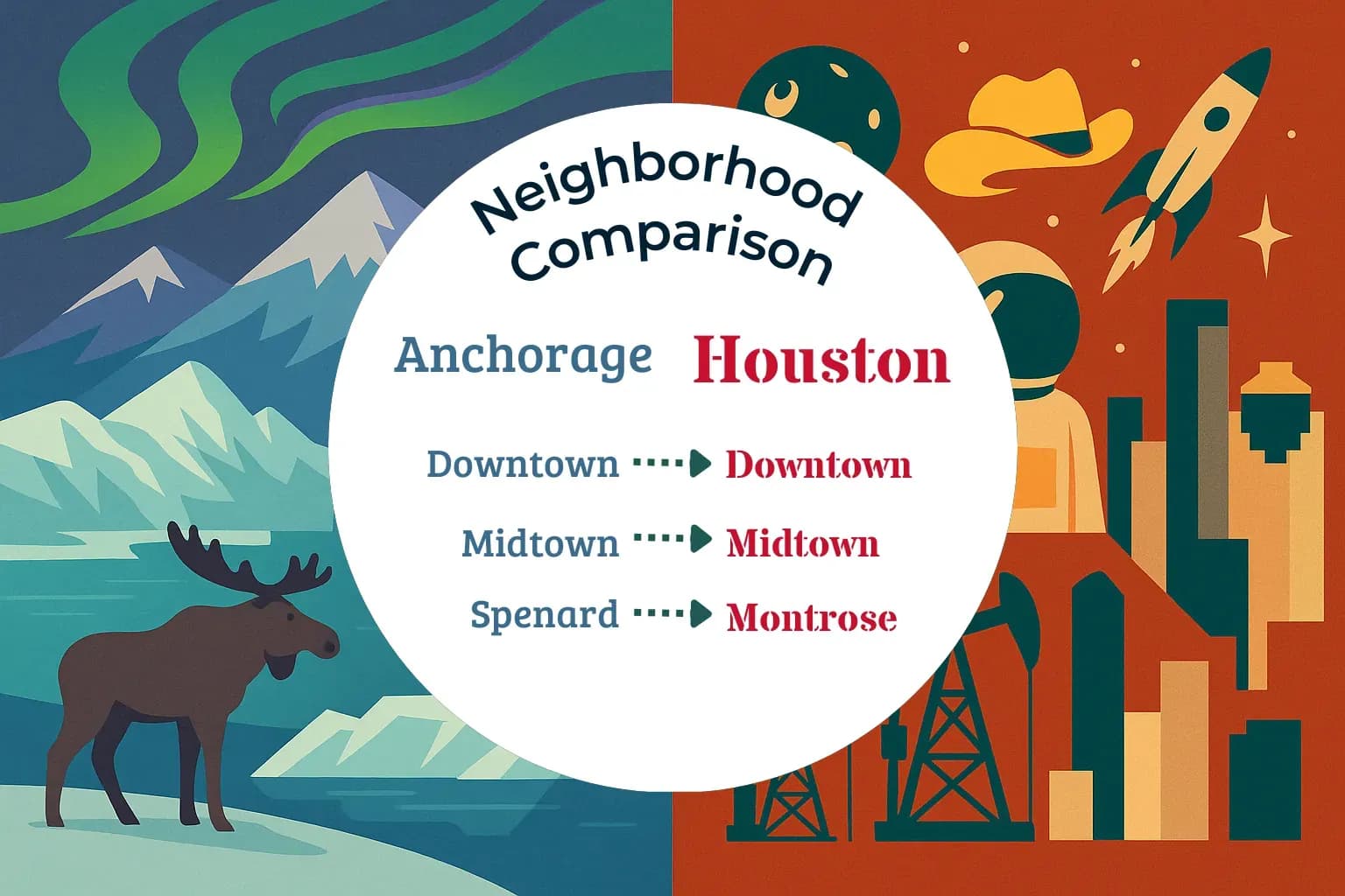 Anchorage vs Houston Neighborhood Comparison