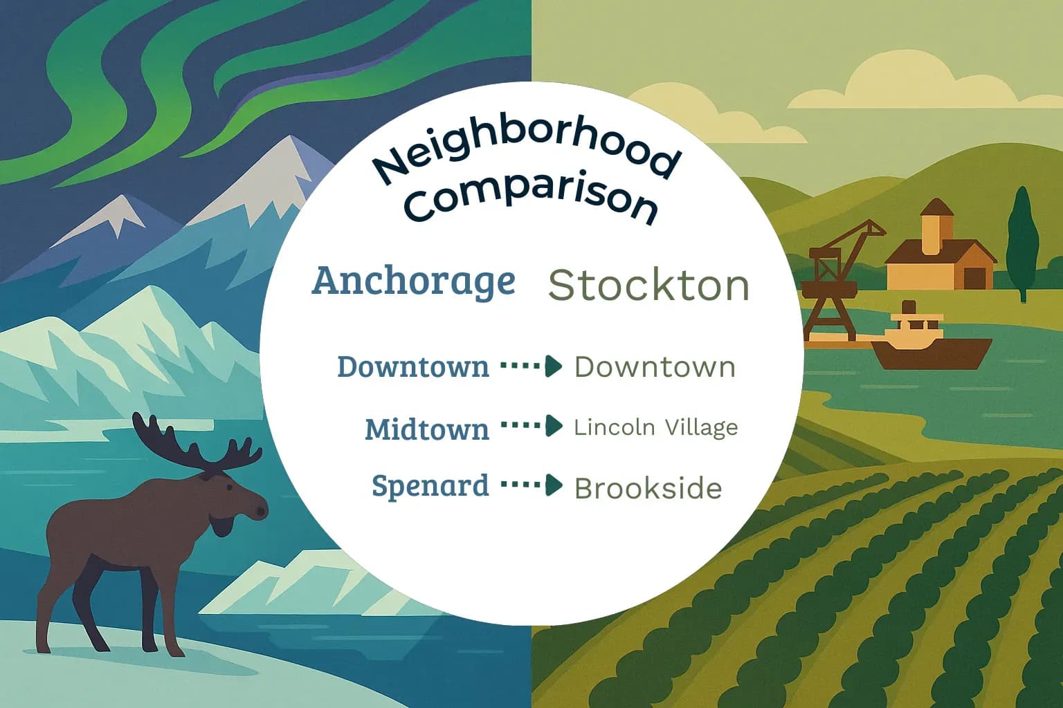 Anchorage vs Stockton Neighborhood Comparison