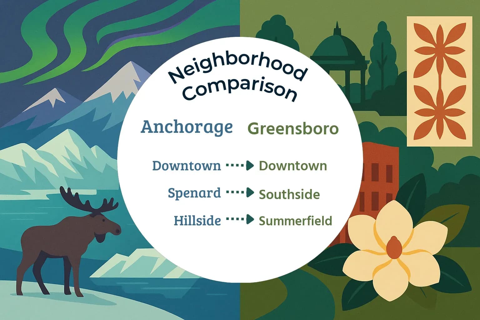 Anchorage vs Greensboro Neighborhood Comparison