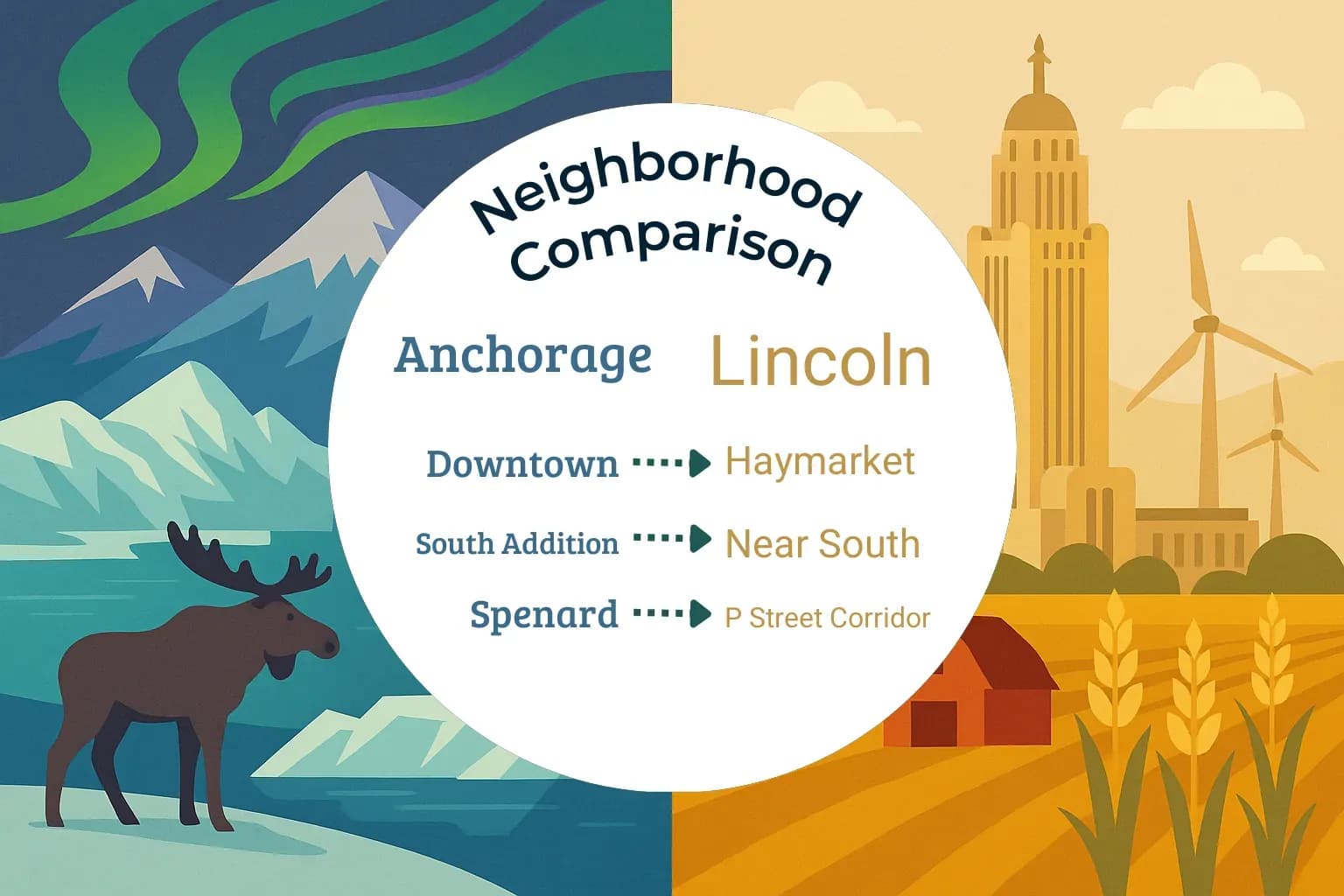 Anchorage vs Lincoln Neighborhood Comparison