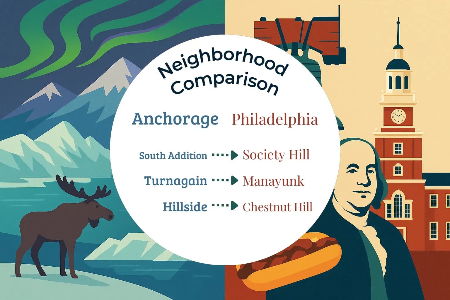 Anchorage vs Philadelphia Neighborhood Comparison