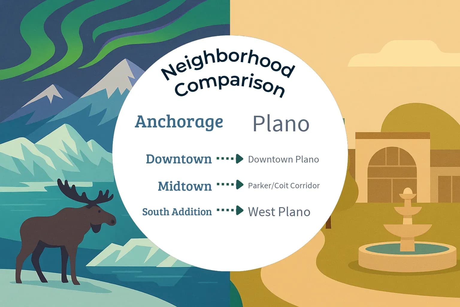 Anchorage vs Plano Neighborhood Comparison