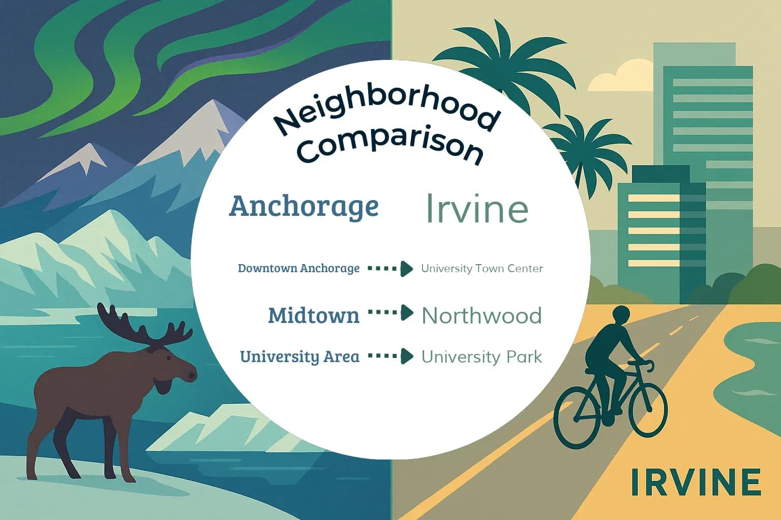 Anchorage vs Irvine Neighborhood Comparison