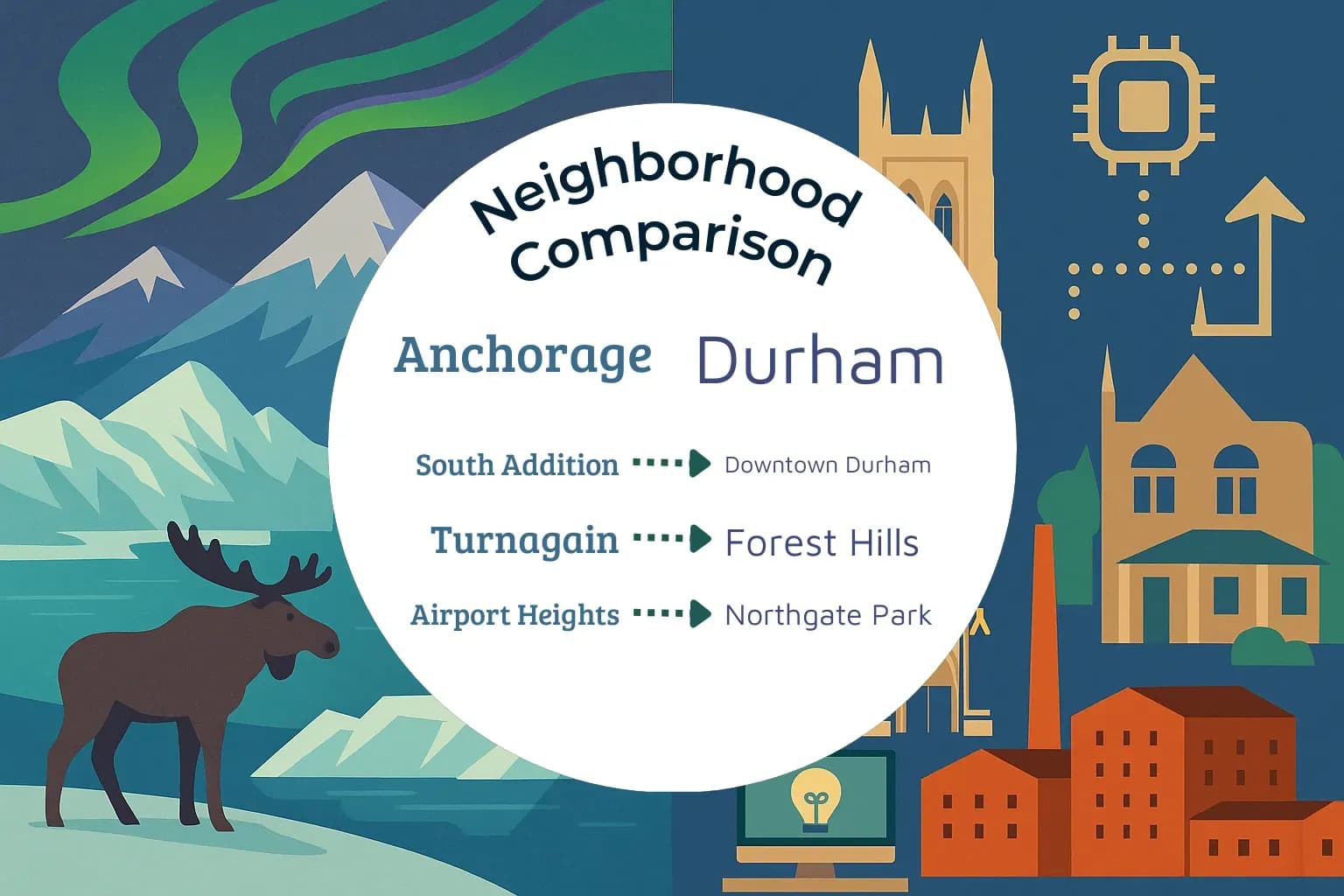 Anchorage vs Durham Neighborhood Comparison