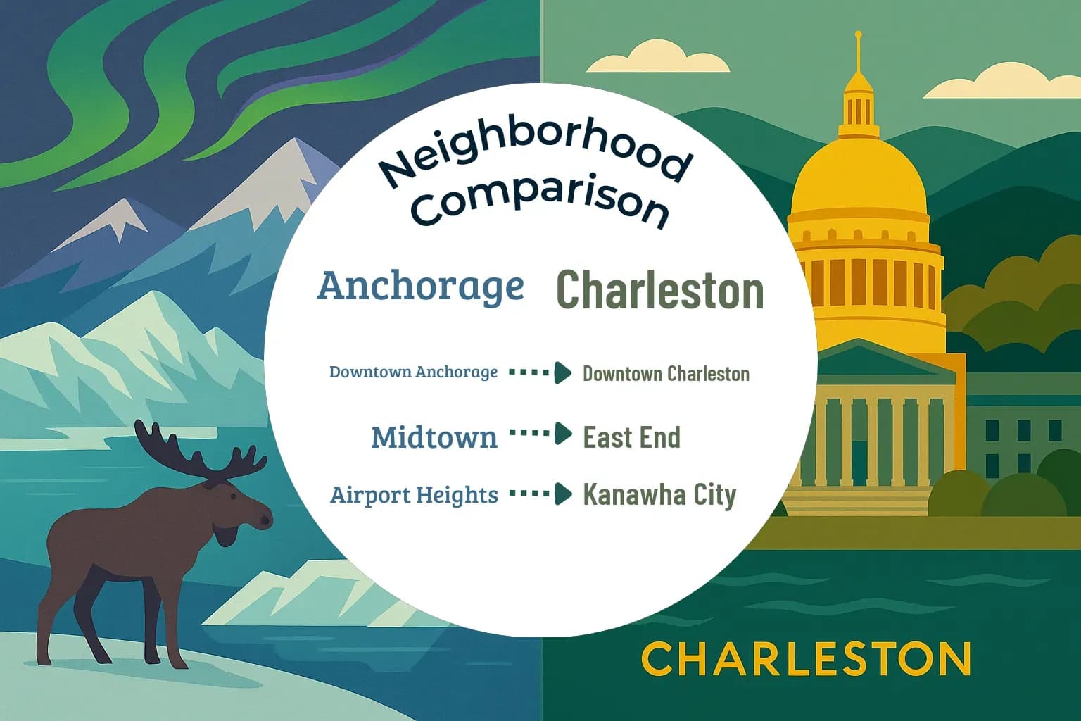Anchorage vs Charleston Neighborhood Comparison