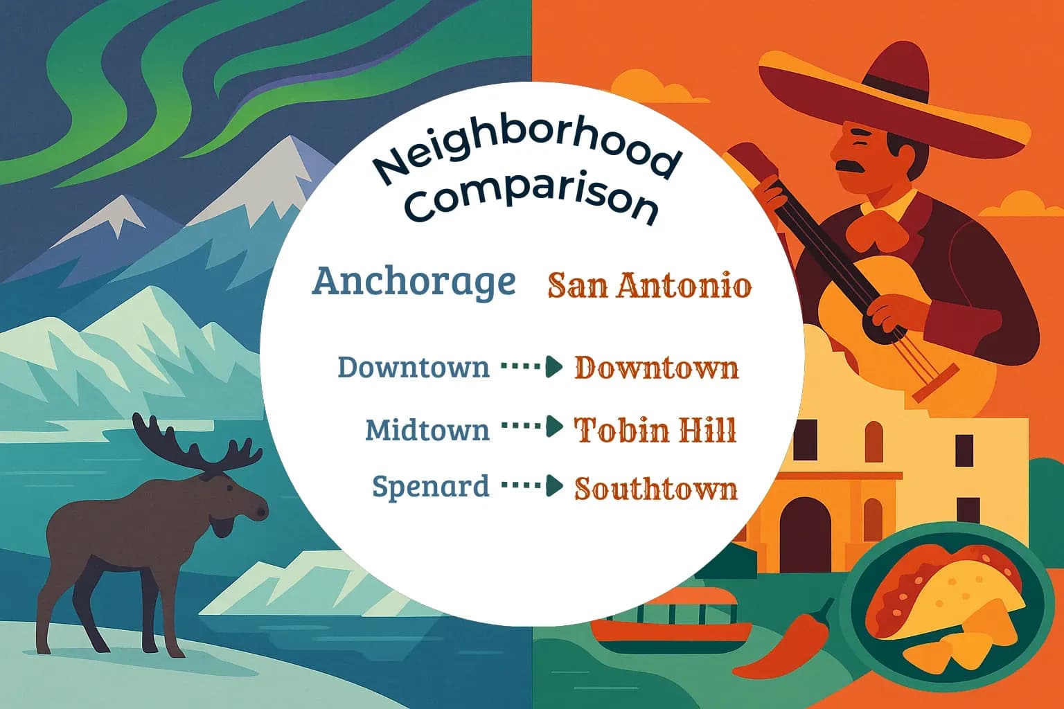 Anchorage vs San Antonio Neighborhood Comparison